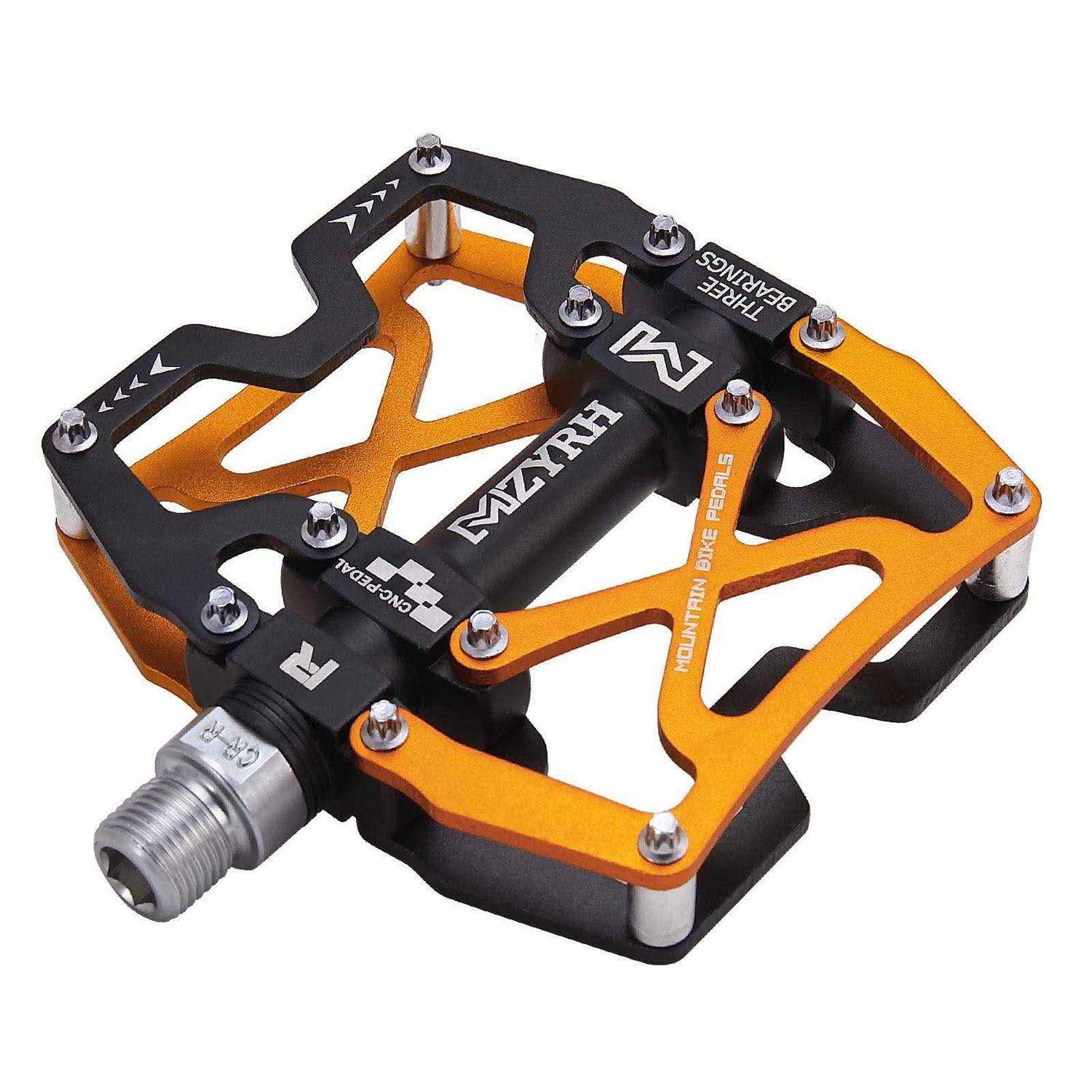 MZYRH Mountain Bike Pedals Ultra Strong Colorful CNC Machined 9/16 Cycling Sealed 3 Bearing Pedals