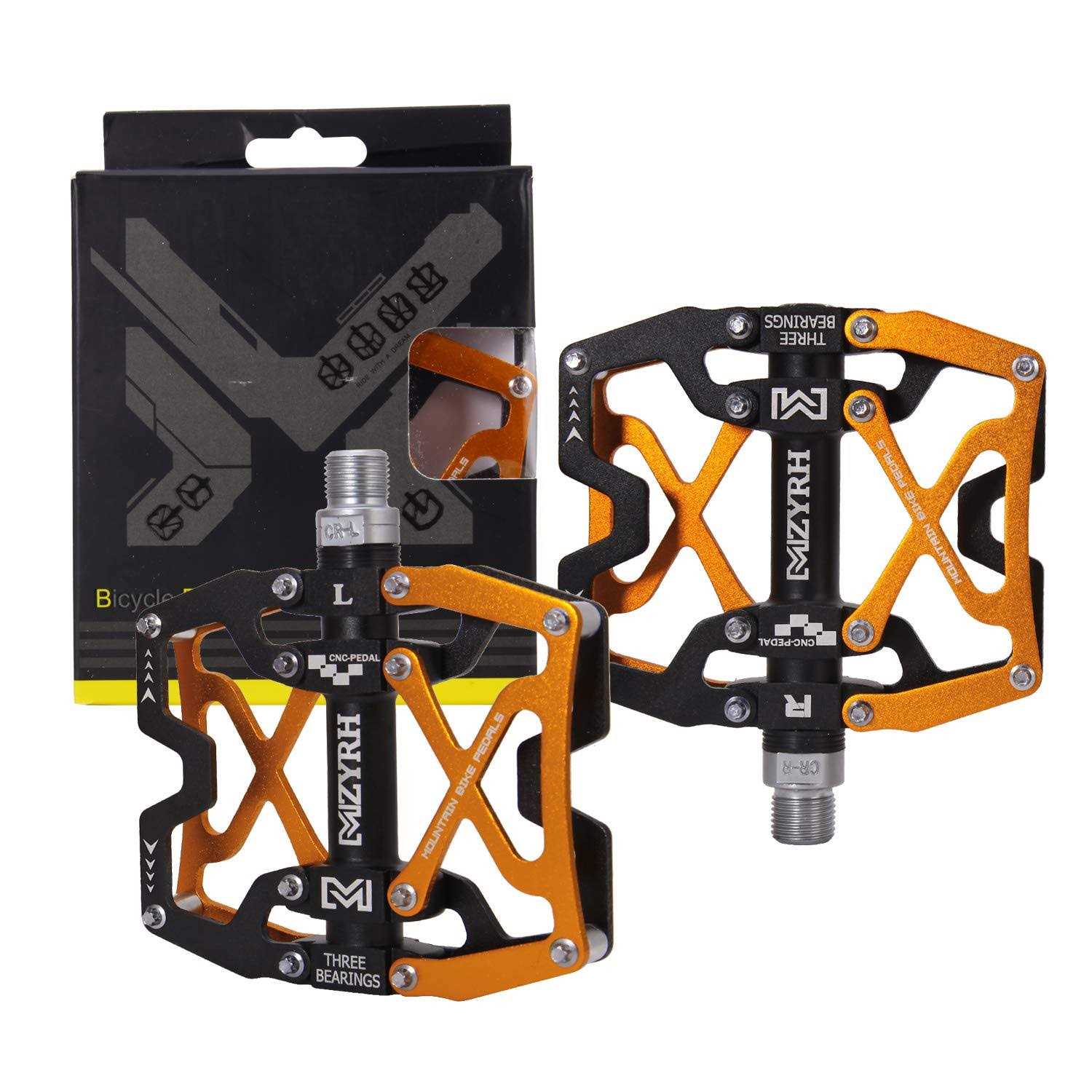 MZYRH Mountain Bike Pedals Ultra Strong Colorful CNC Machined 9/16 Cycling Sealed 3 Bearing Pedals - Image 5