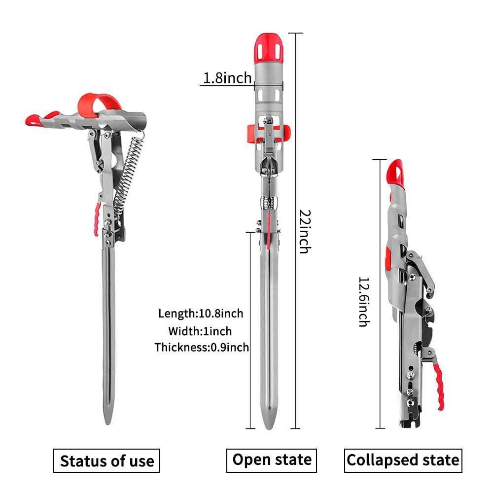 LBW Automatic Spring Fishing Rod Holder for Ground Bank Fishing Pole Holder Hook Setter Adjustable High Sensitivity Stainless Steel Spring Loaded - Image 5