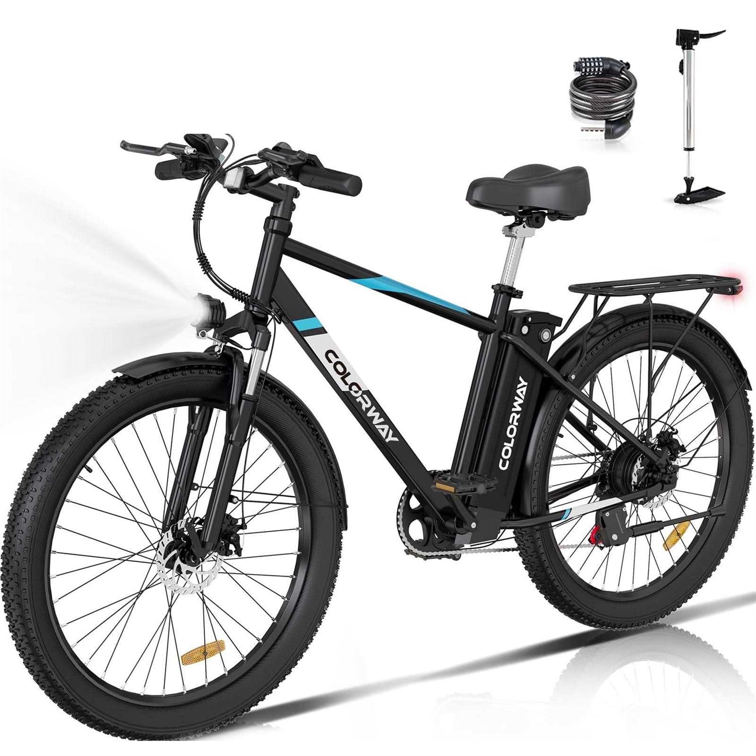 COLORWAY 500W 26X3.0 Electric Bike for Adults 36V/15Ah E Bike
