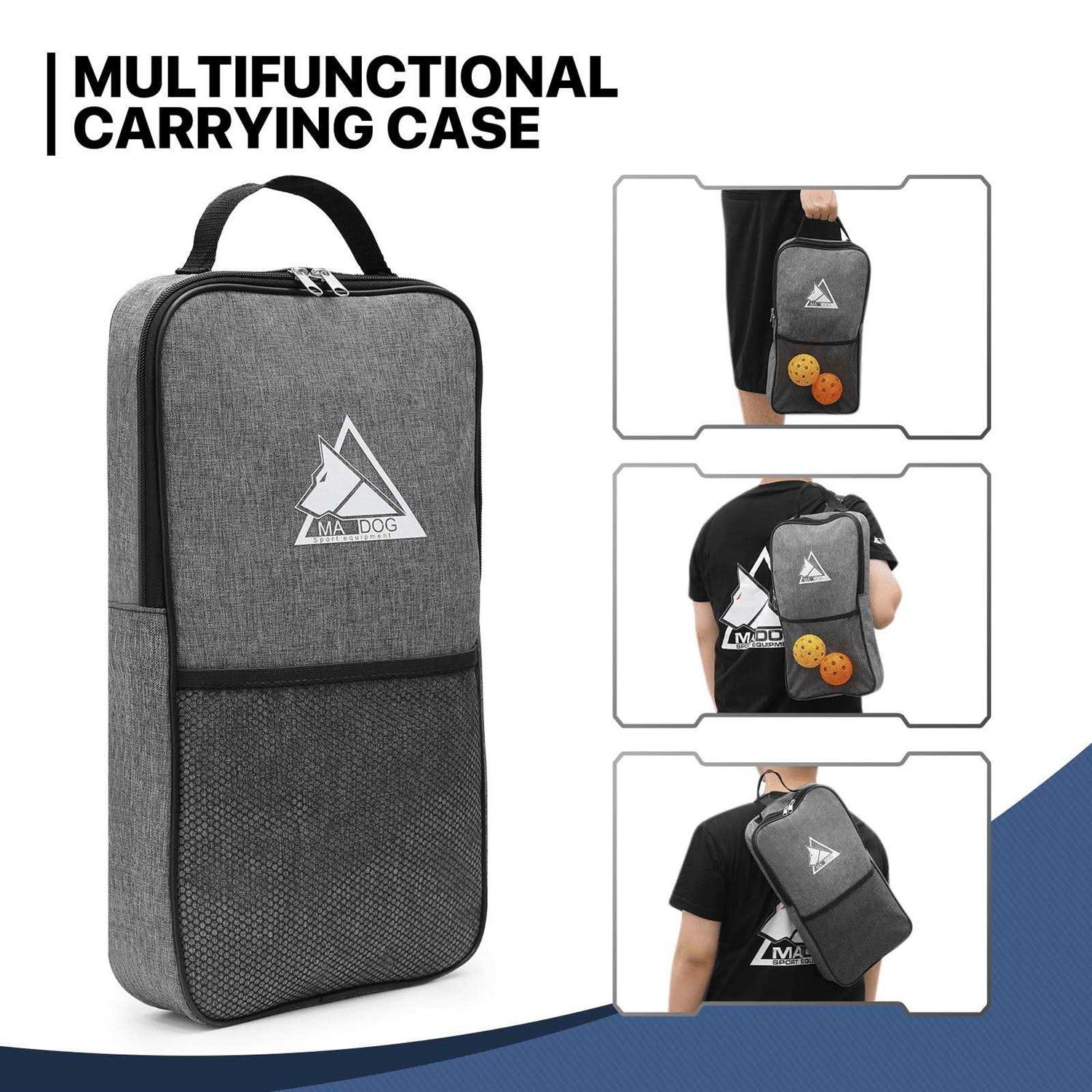 Madog Pickleball Rackets, Fiberglass Pickleball Paddles Set with Non-Slip Grip Paddles and 4 Indoor & Outdoor Pickleball Balls for Beginners and - Image 3