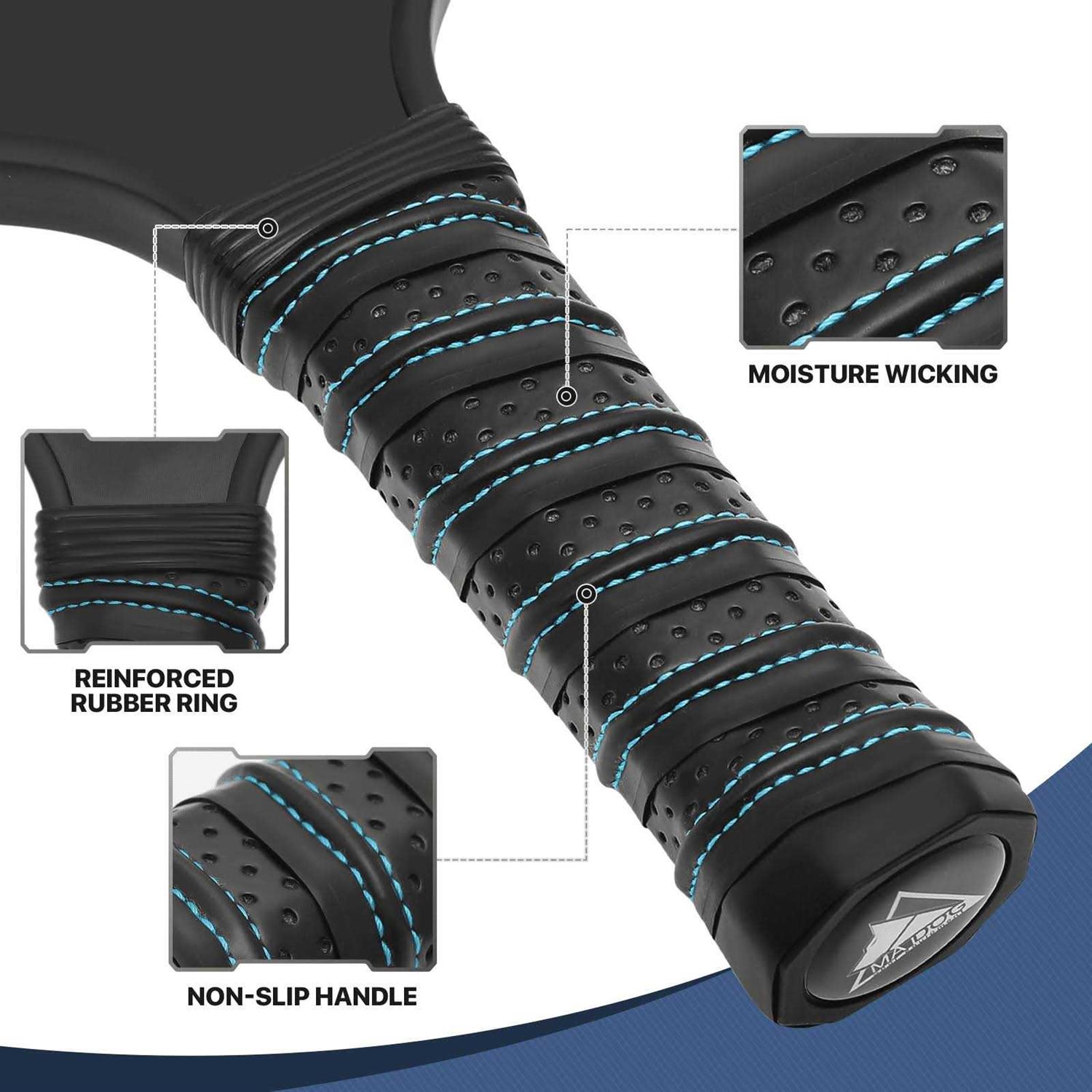 Madog Pickleball Rackets, Fiberglass Pickleball Paddles Set with Non-Slip Grip Paddles and 4 Indoor & Outdoor Pickleball Balls for Beginners and - Image 5