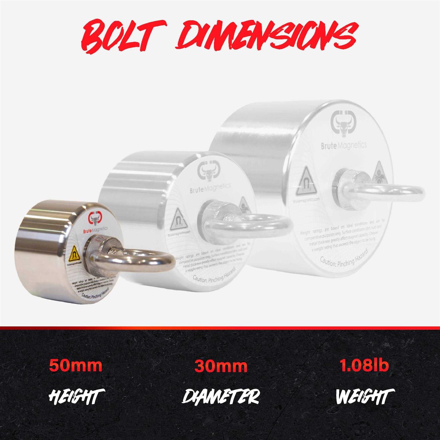 Brute Magnetics Bolt 360 800 lb Fishing Magnet Bundle - Image 4