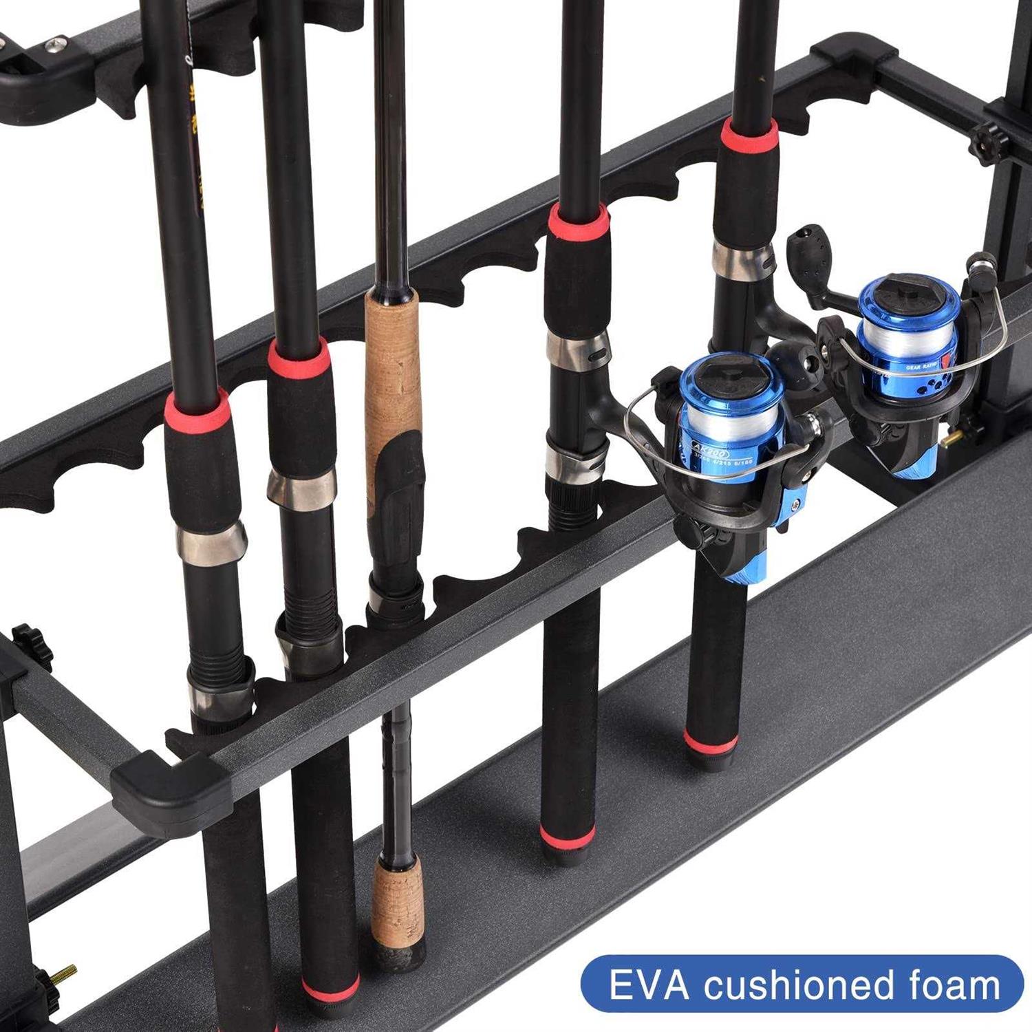 Fishing Rod Holders,Aluminium Fishing Pole Holders,Portable Fishing Rod Rack,Holds Up to 24 Rods,Fishing Pole Vertical Ground Display Rack - Image 2