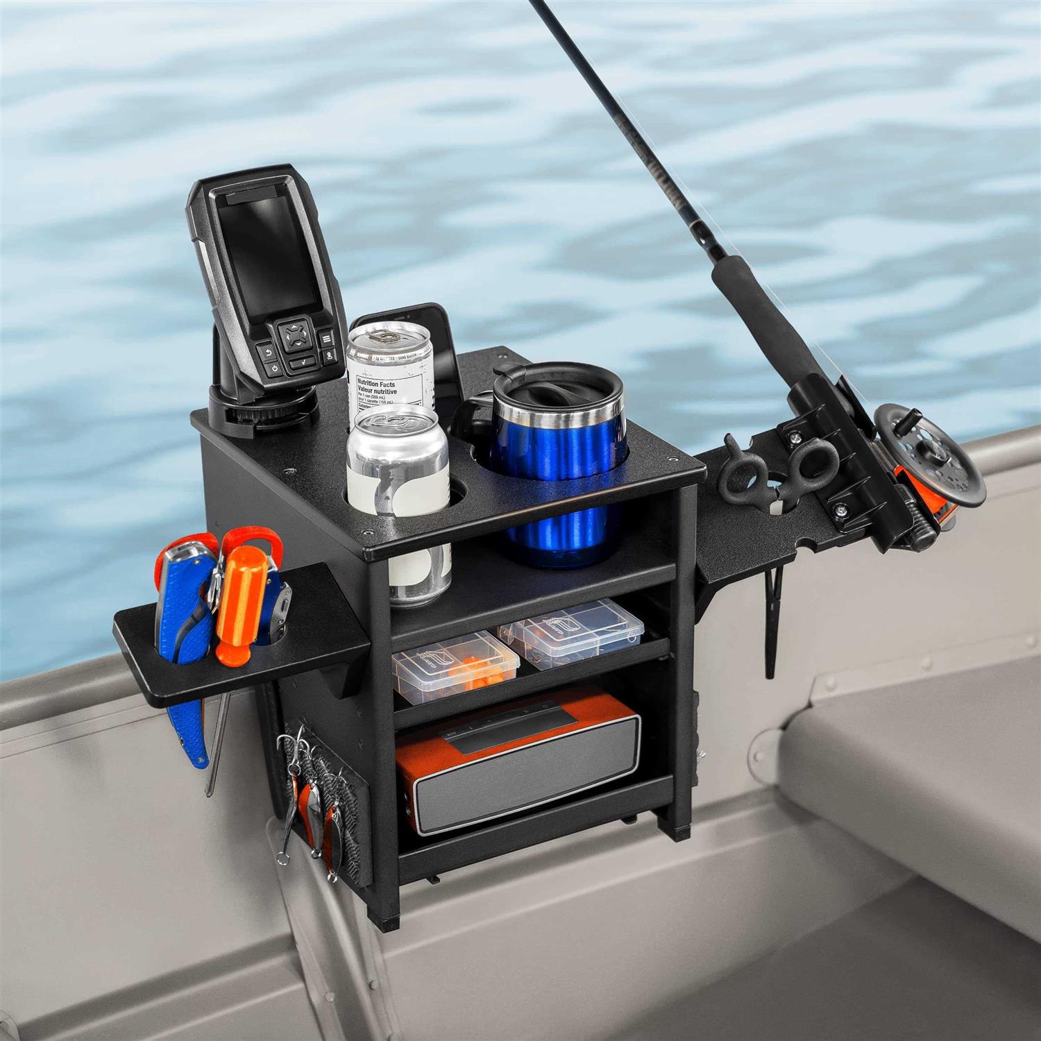 Boat-TOTE Jon Boat Rod Holder and Storage Organizer John Boat Accessories for Fishing