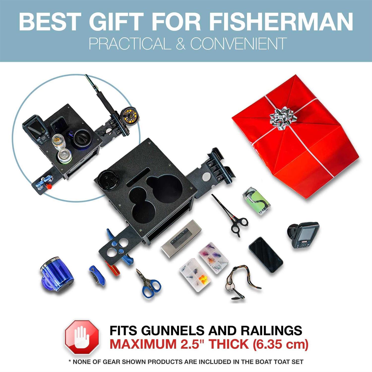 Boat-TOTE Jon Boat Rod Holder and Storage Organizer John Boat Accessories for Fishing - Image 2