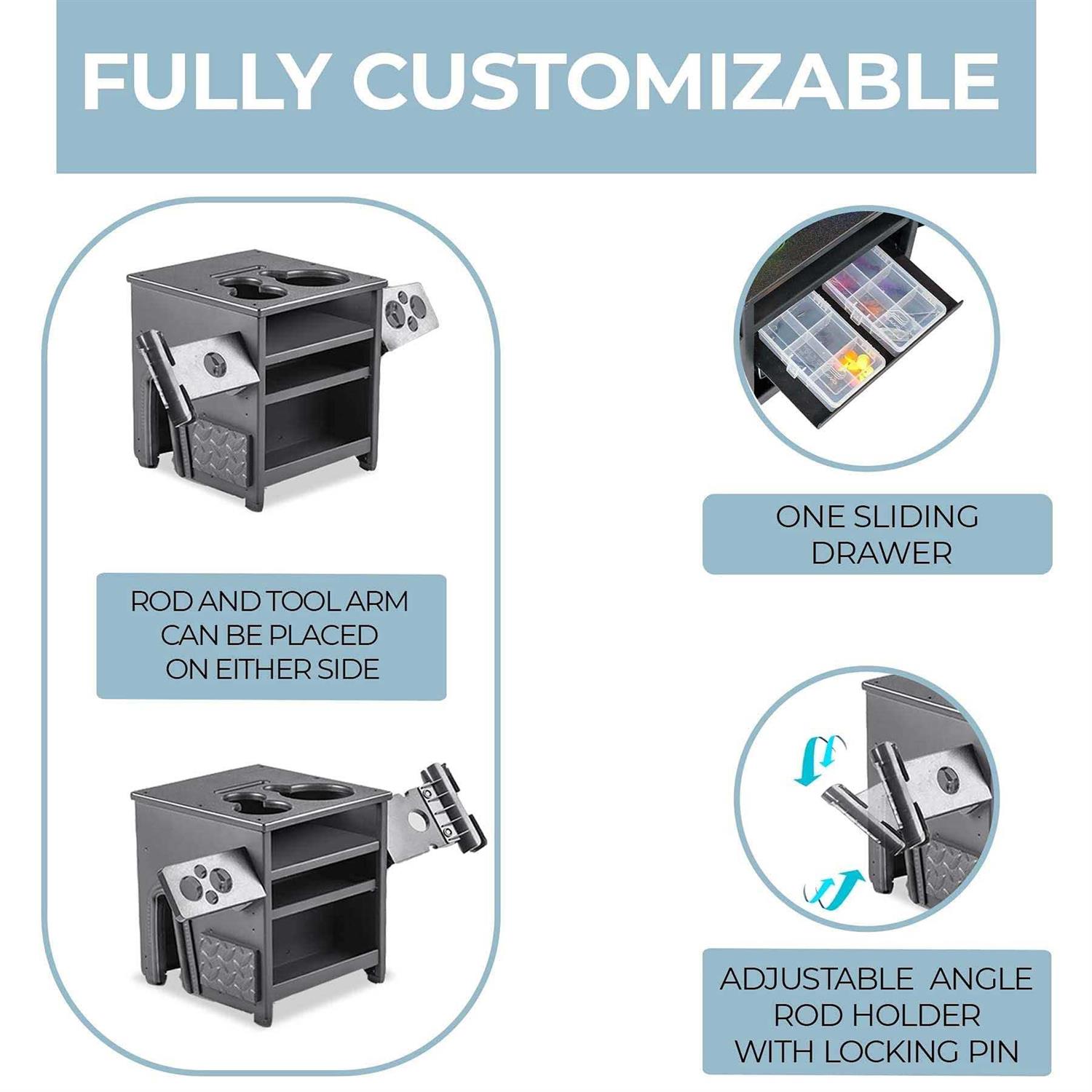 Boat-TOTE Jon Boat Rod Holder and Storage Organizer John Boat Accessories for Fishing - Image 3