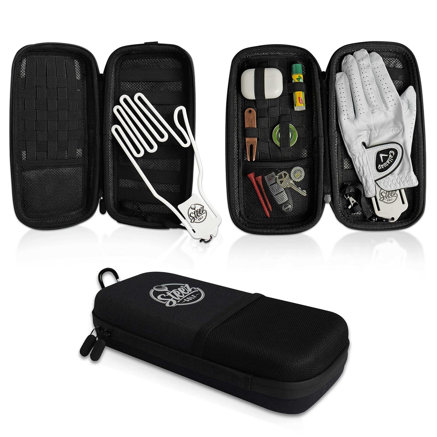 Steez Golf Accessory Case Golf Bag Organizer. Airtight Water-Resistant