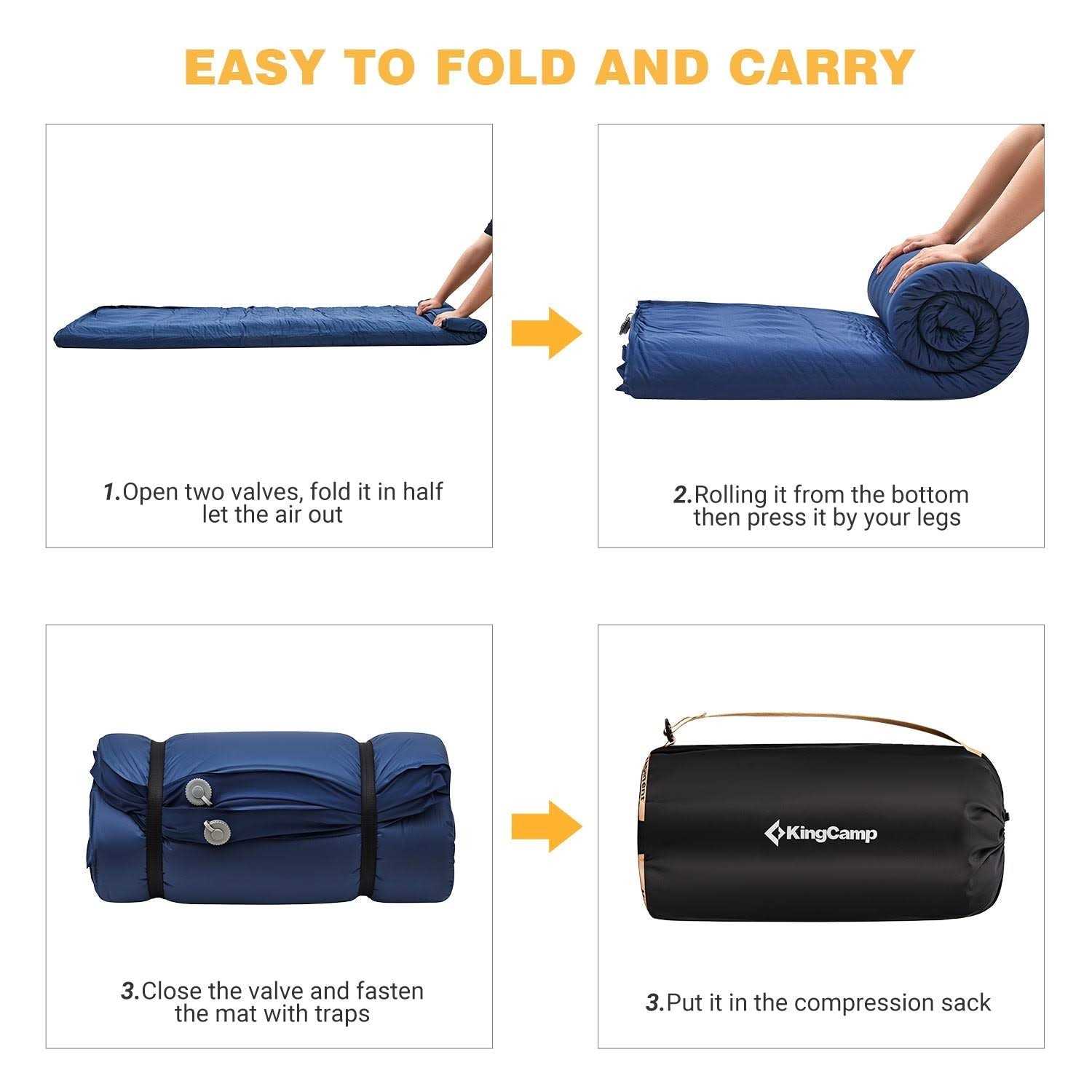 KingCamp Self-Inflating Camping Sleeping Pad Foam Mattress - Image 2