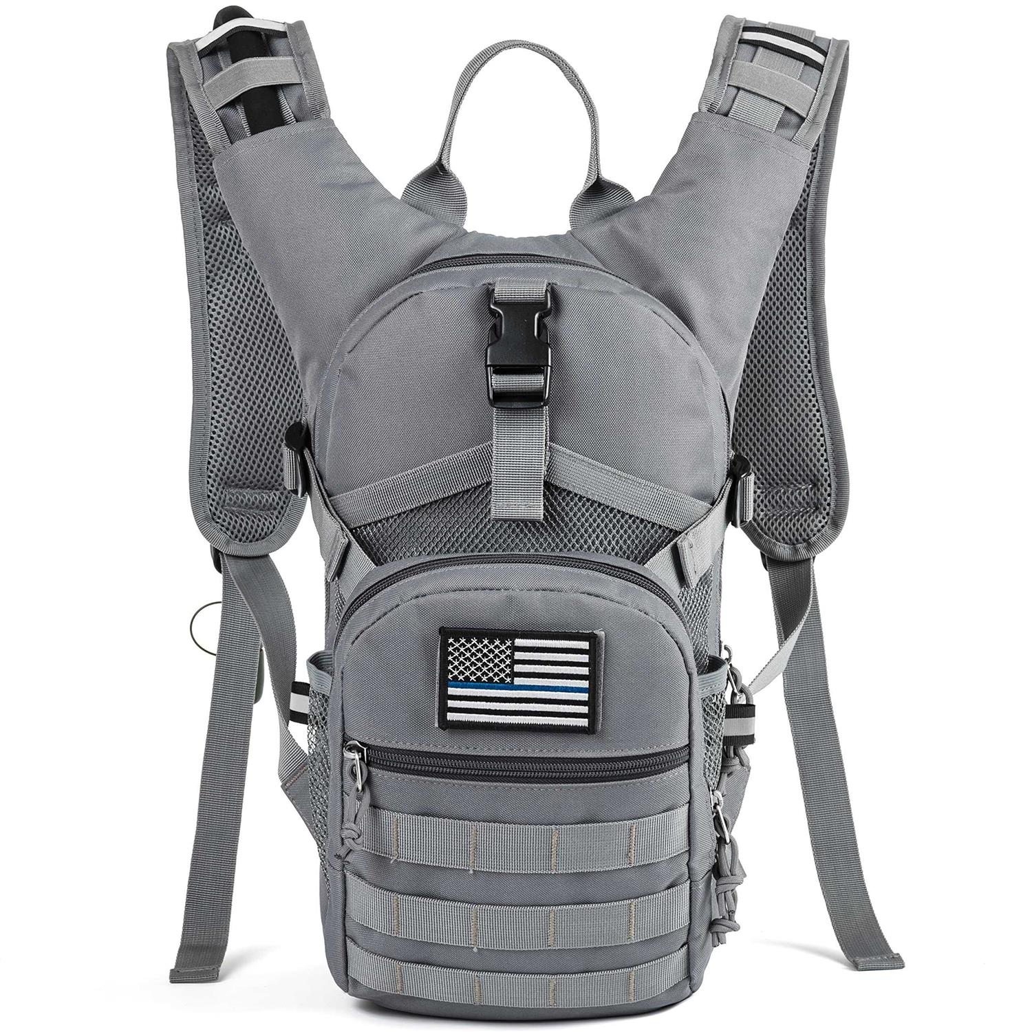 Sharkmouth Tactical Molle Hydration Pack Backpack 900d with 2L Leak-Proof Water Bladder