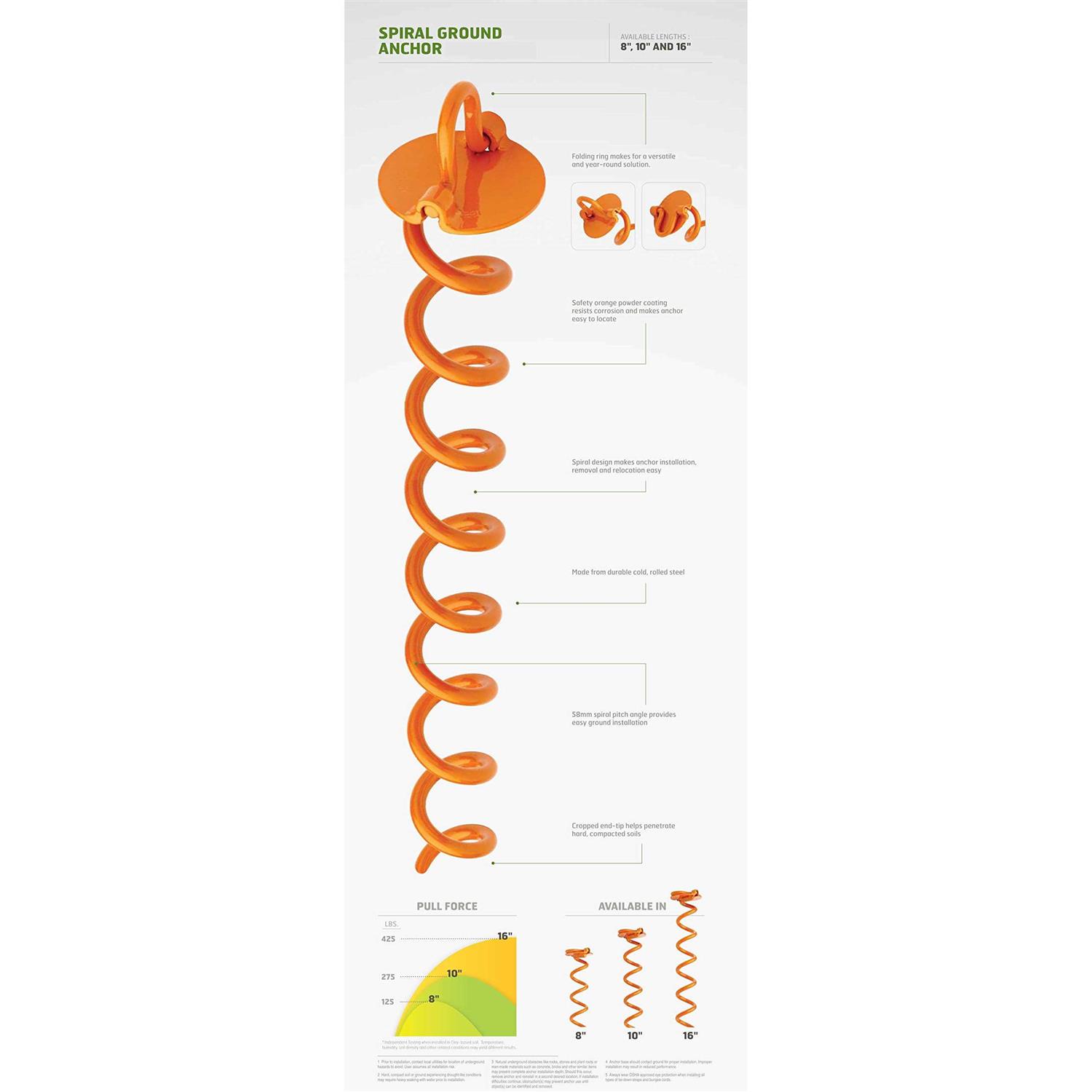 Vortex ANCHFR8-ORG-A Spiral Folding Ring Anchor - Image 5