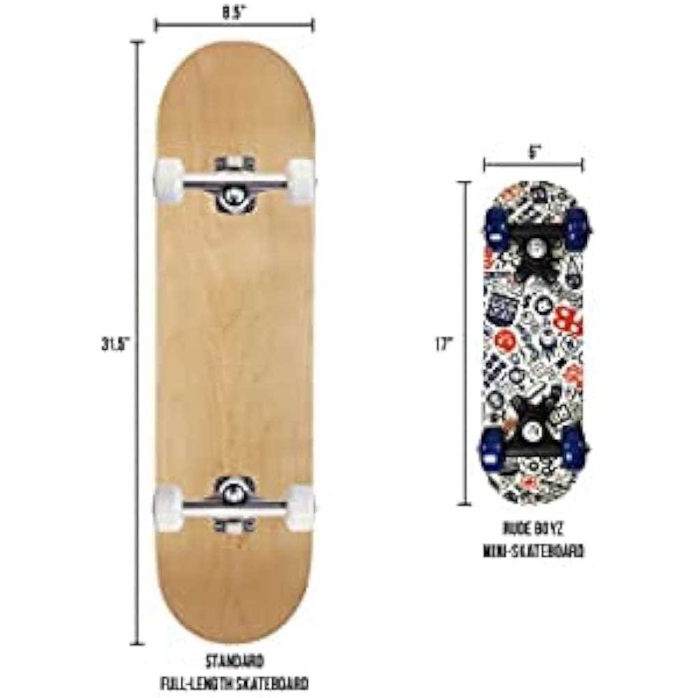 Rude Boyz Mini Wooden Cruiser Beginner kids Skateboard - Image 3