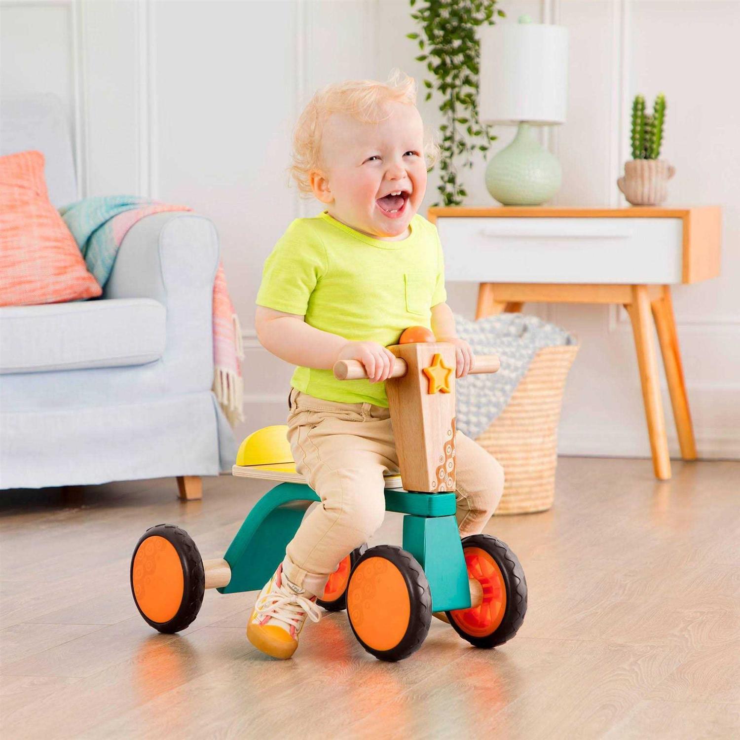 B toys Toddler Smooth Rider Wooden Bike - Image 3