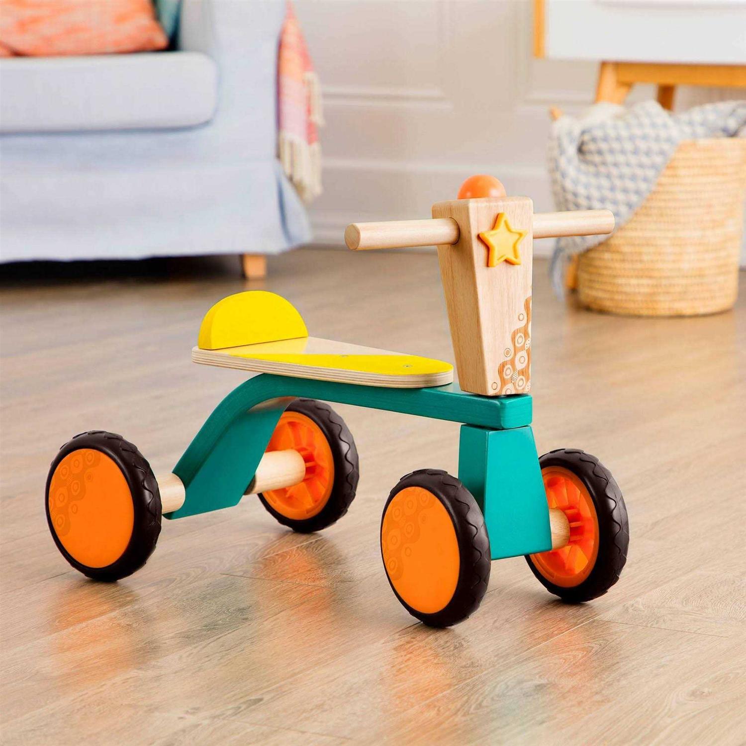 B toys Toddler Smooth Rider Wooden Bike - Image 4