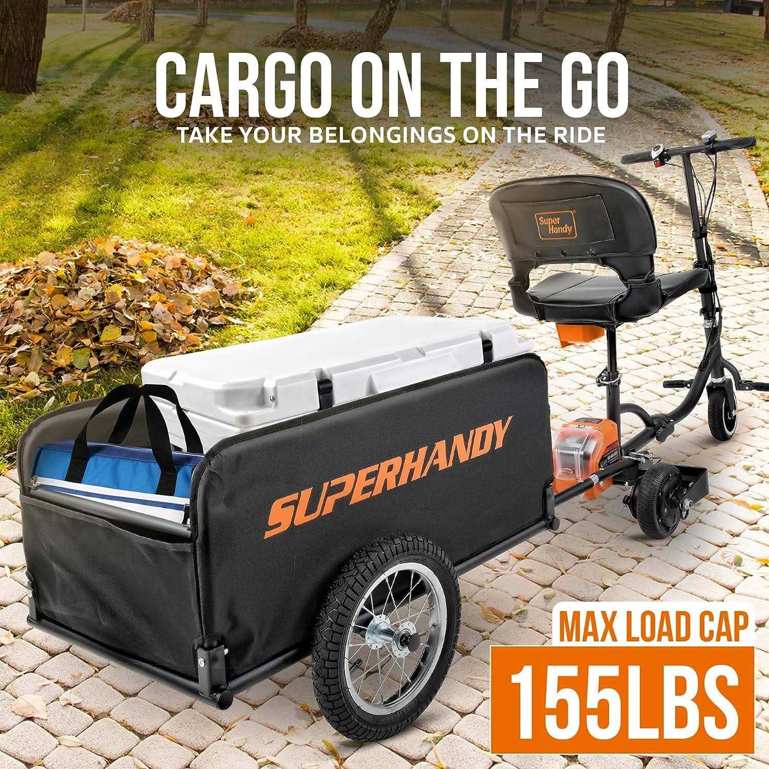 Alternative view of SuperHandy Scooter Cargo Trailer 155 lbs Capacity