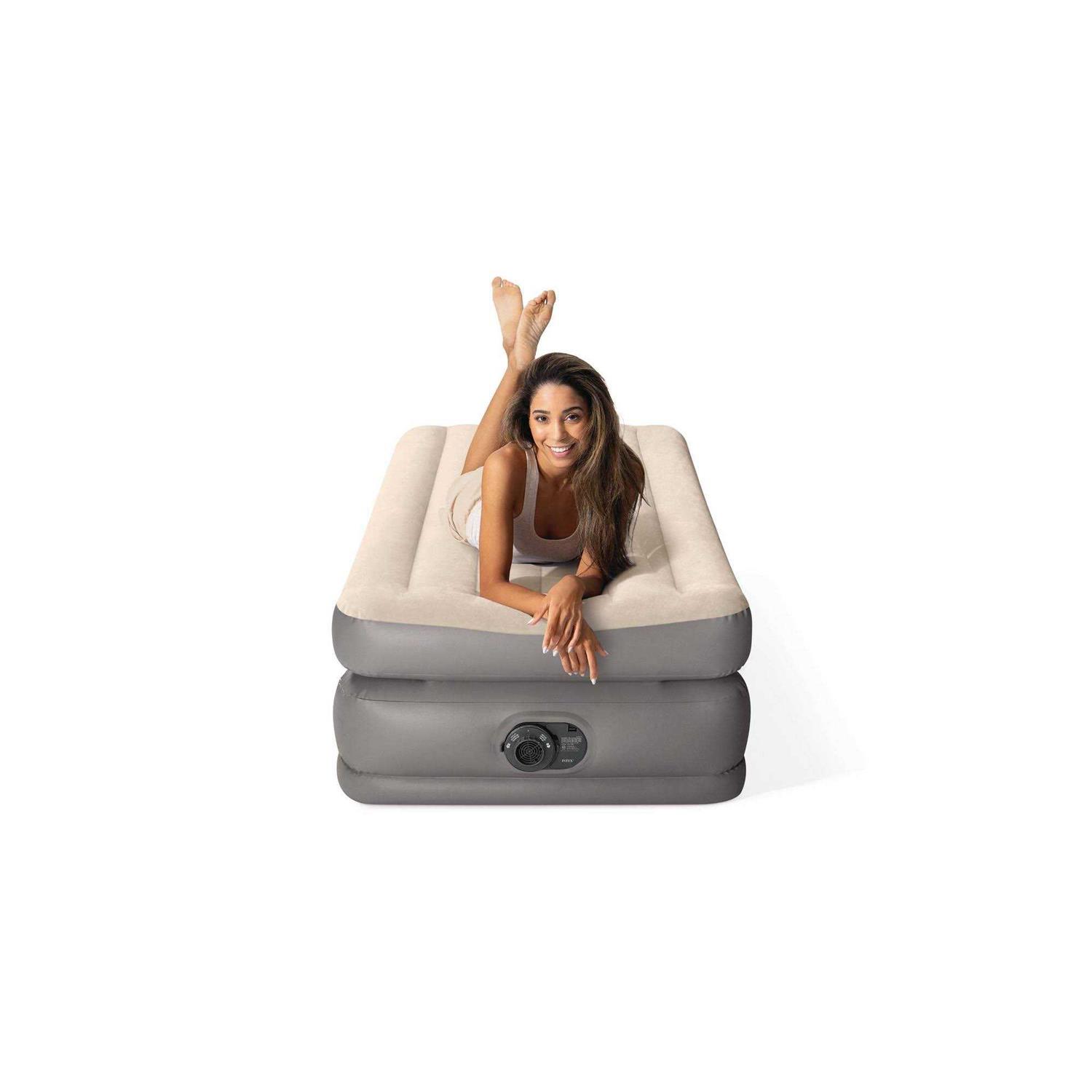 Intex Twin 20' Dual Layer Air Mattress with Built-in Pump - Image 4