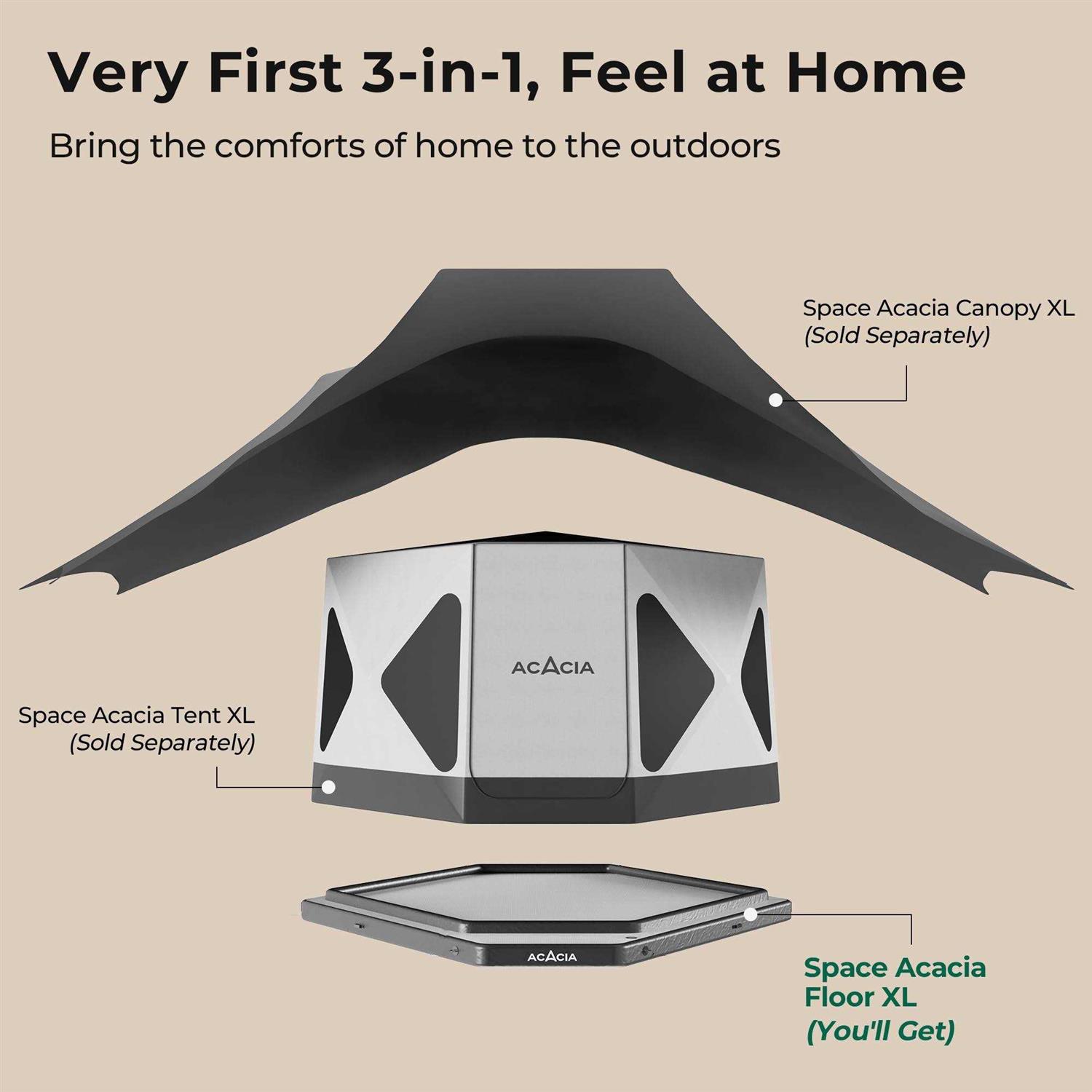 ACACIA Air Floor XL for Space Camping System 4-Layer 6-Inch-Thick Inflatable Floor for Floating Tent - Image 5