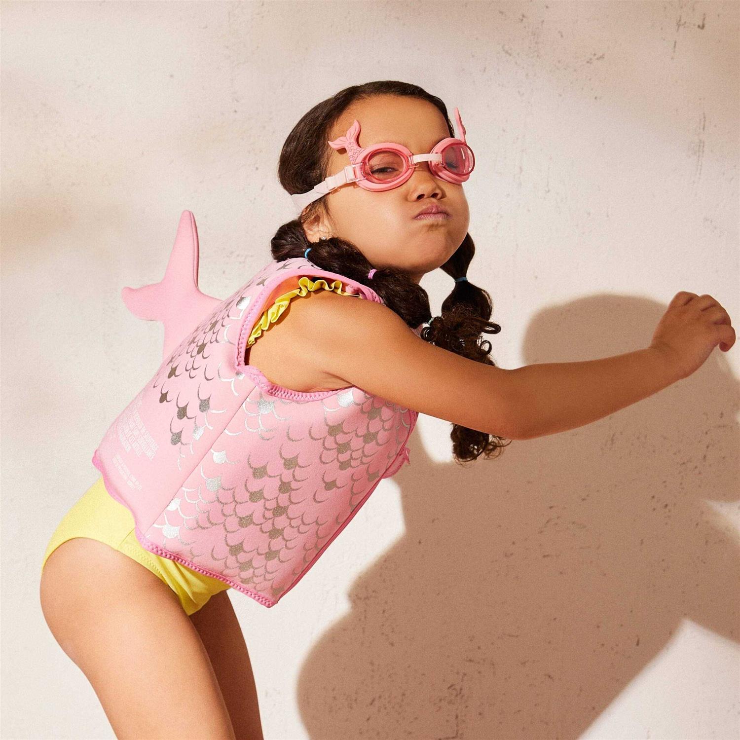 Coconut Grove by Sunnylife Kids Girls Swim Float Vest & Goggles Set Pearl the Mermaid - Image 3