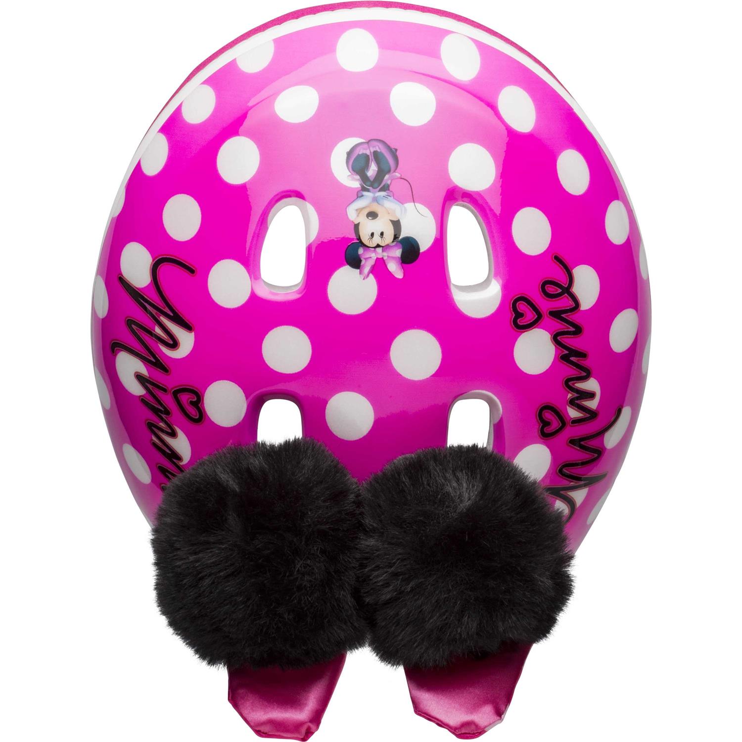Bell Disney Minnie Mouse Pom Pom Ears Bike Helmet - Image 4