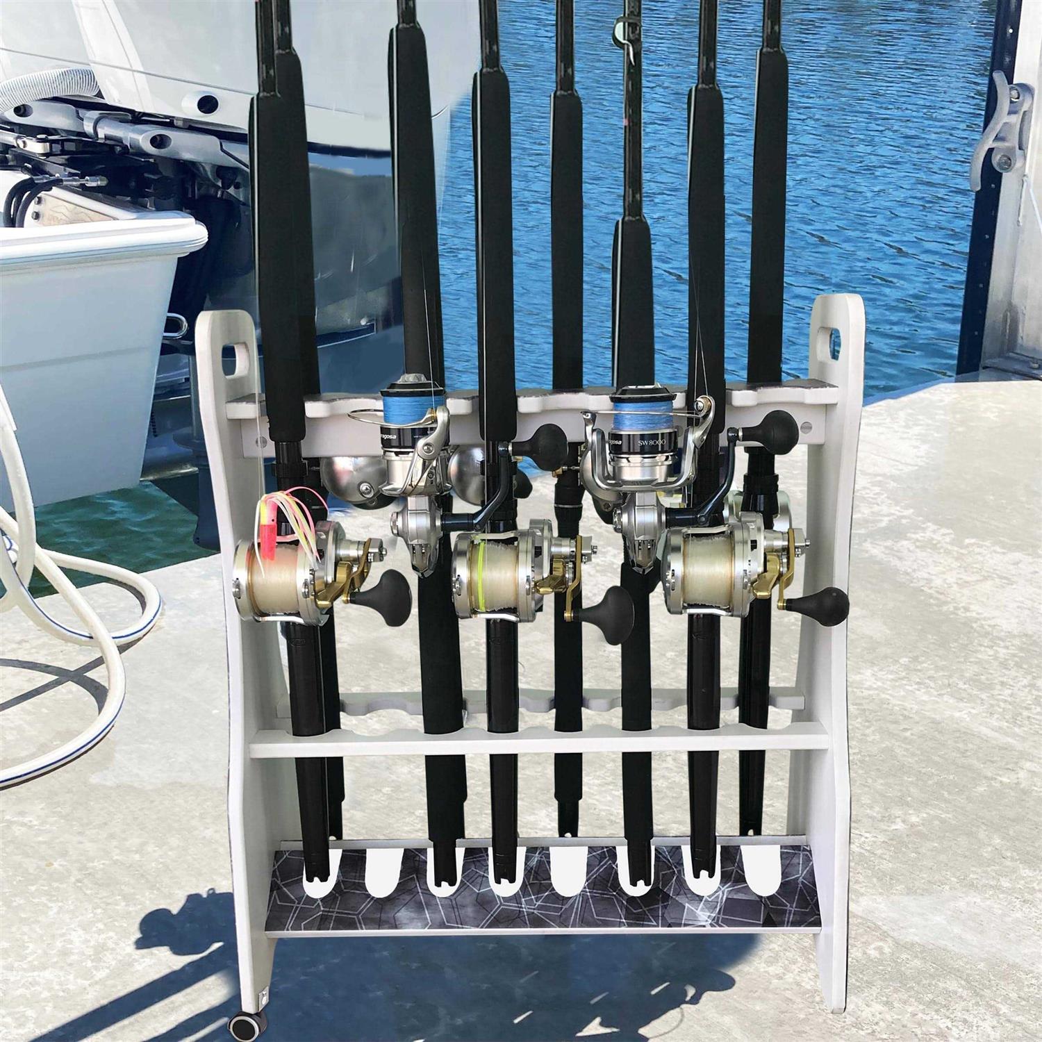 Reel Salty 16-Rod Rolling Rod Storage Rack - Image 5