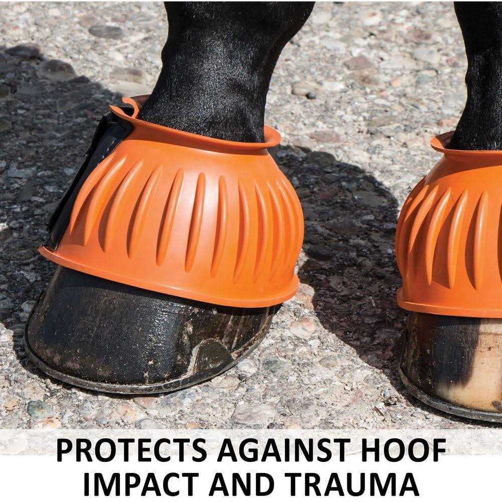 Dura-Tech Ribbed Rubber Double Lock Bell Horse Boots - Image 2
