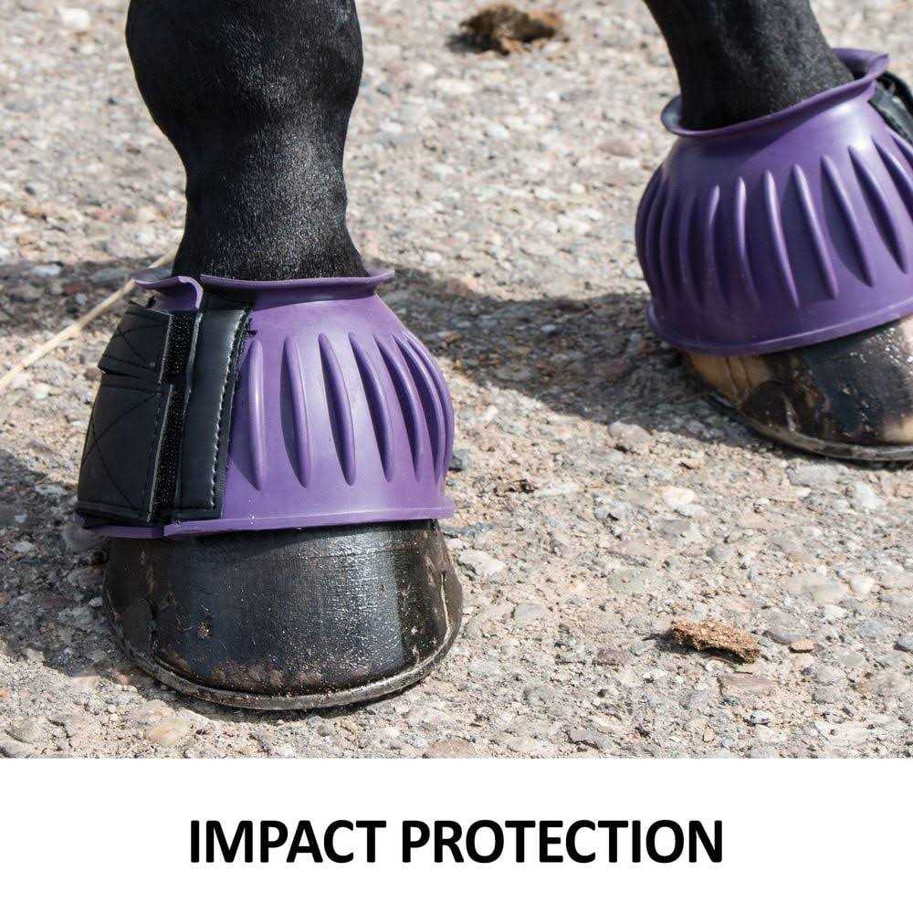 Dura-Tech Ribbed Rubber Double Lock Bell Horse Boots - Image 5