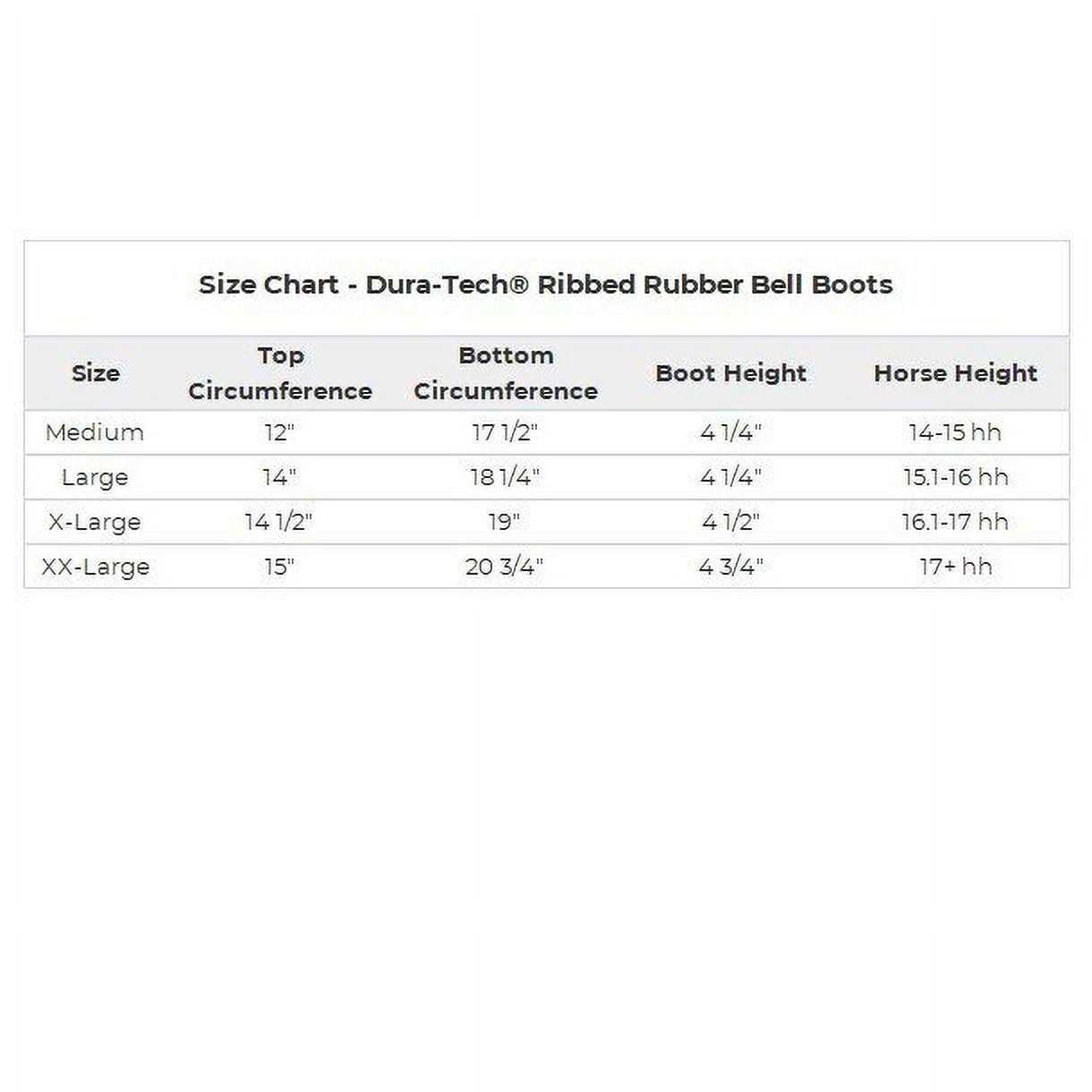 Dura-Tech Ribbed Rubber Double Lock Bell Horse Boots - Image 3