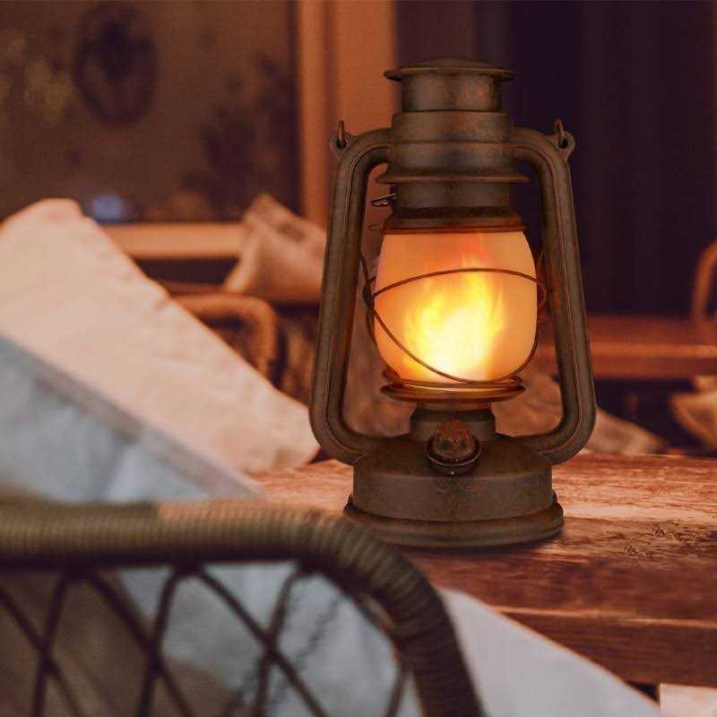 Alternative view of BVHDIA 2 Pack Led Vintage Camping Lantern Decorative Outdoor Lanterns for Patio Waterproof with Remote