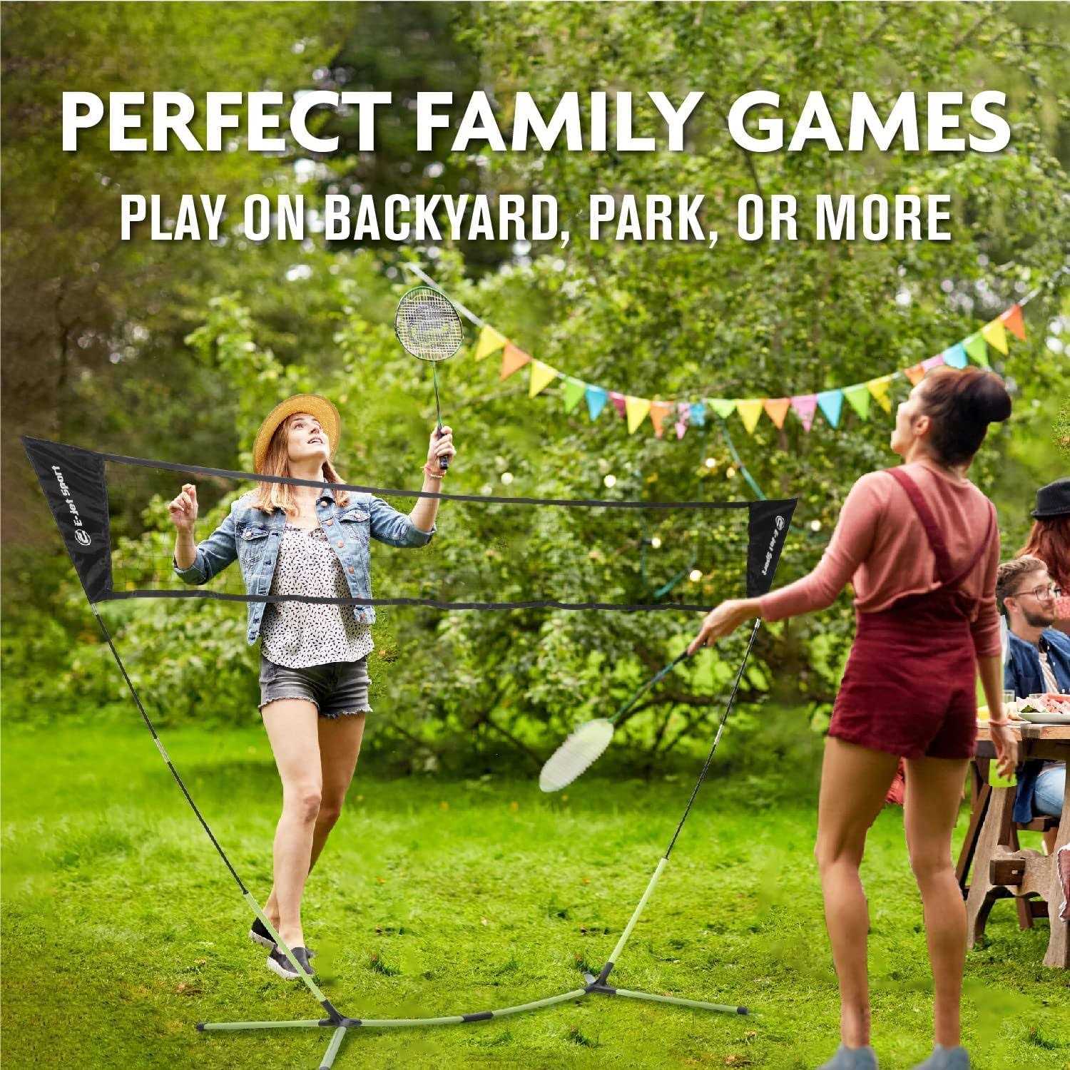 E-jet Badminton Net Portable & Instant Setup Backyard Fun - Image 5