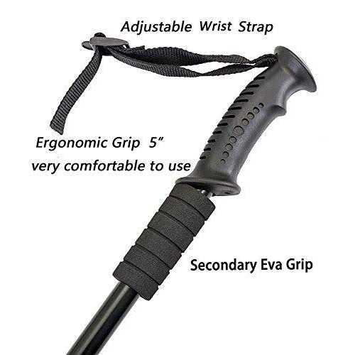 Aihoye Hiking Trekking Poles, 2 Pack Collapsible,Lightweight Shock, Hiking Walking Sticks,Adjustable Hiking Men Women - Image 4