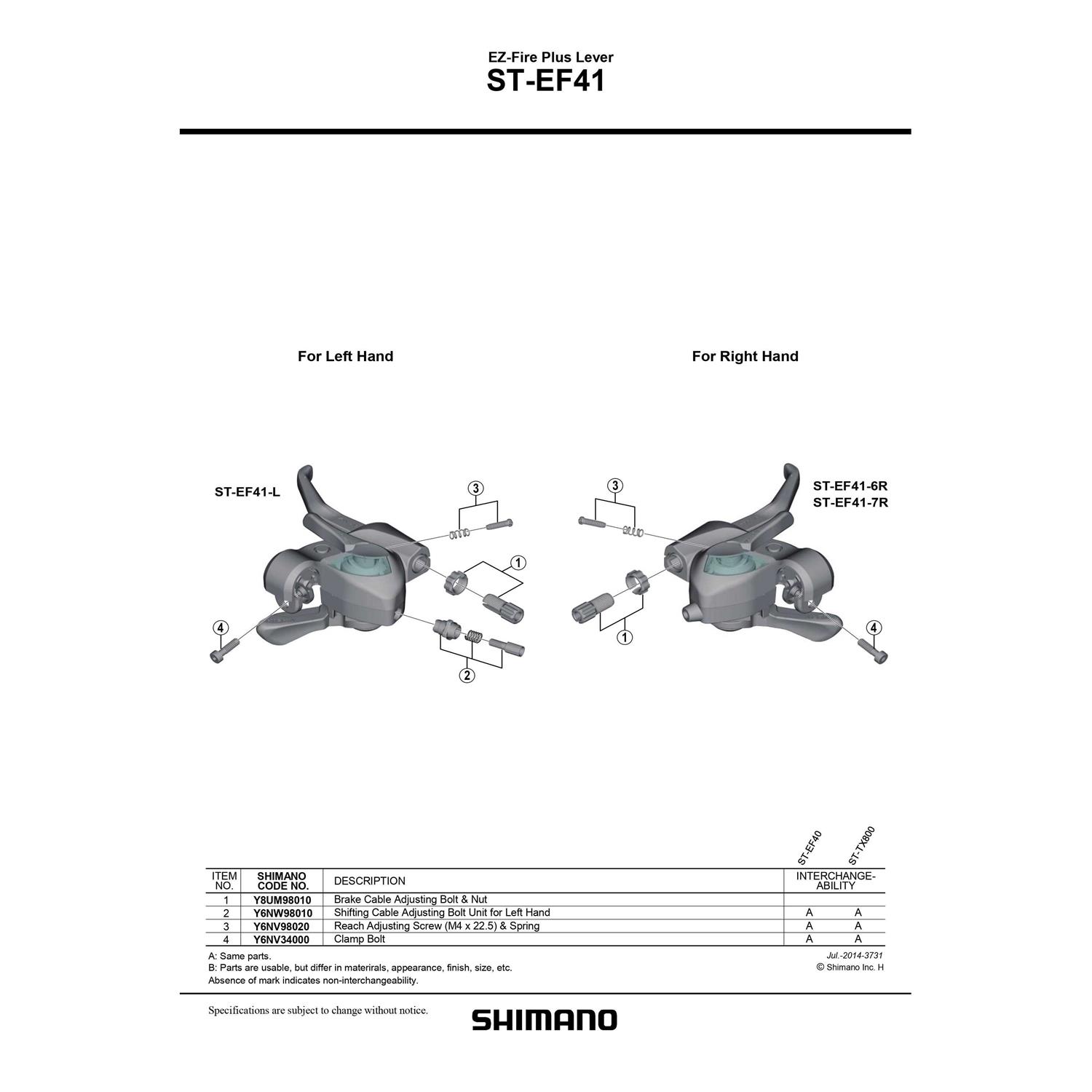 Shimano TX ST-EF41 Brake/Shift Lever Set - Image 5