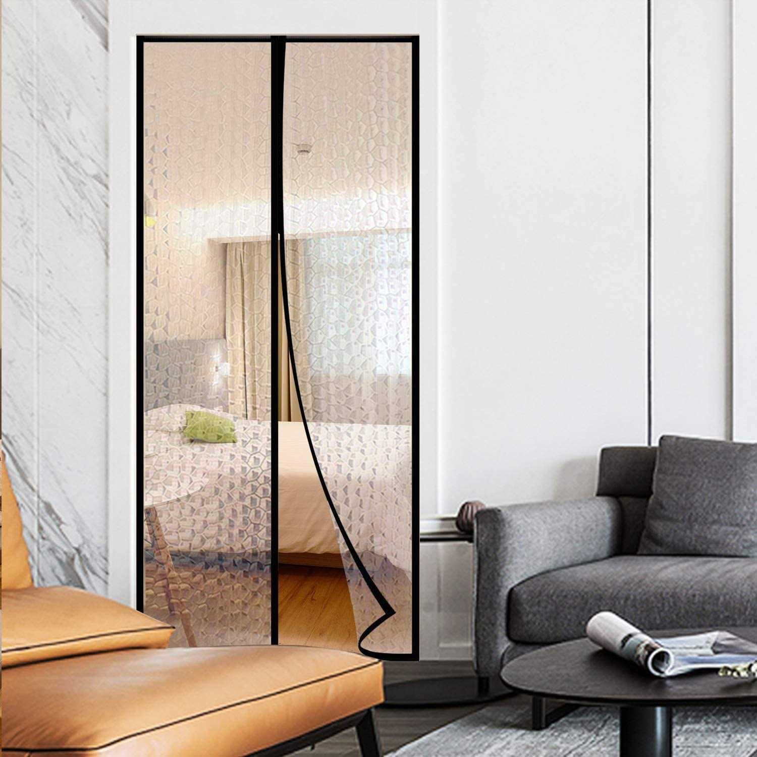 Reliancer Magnetic Thermal Insulated Door Curtain 48x80 Magnet Patio Door Cover Auto Closer Fits Doors Up to 46x79 to Keep Warm in Winter - Image 3