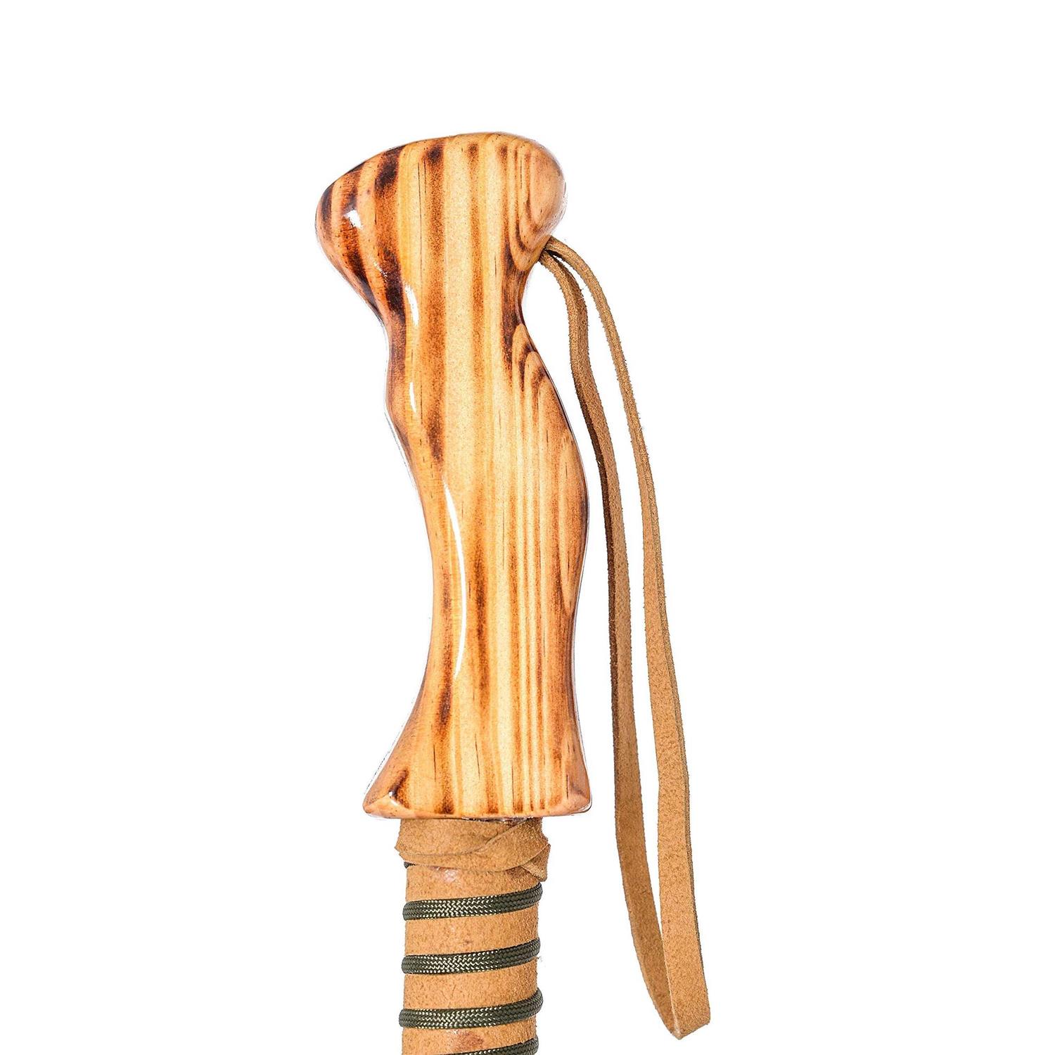 FOREST PILOT 3 Pieces Detachable Hardwood Walking Stick Pine Handle with a Compass - Image 4