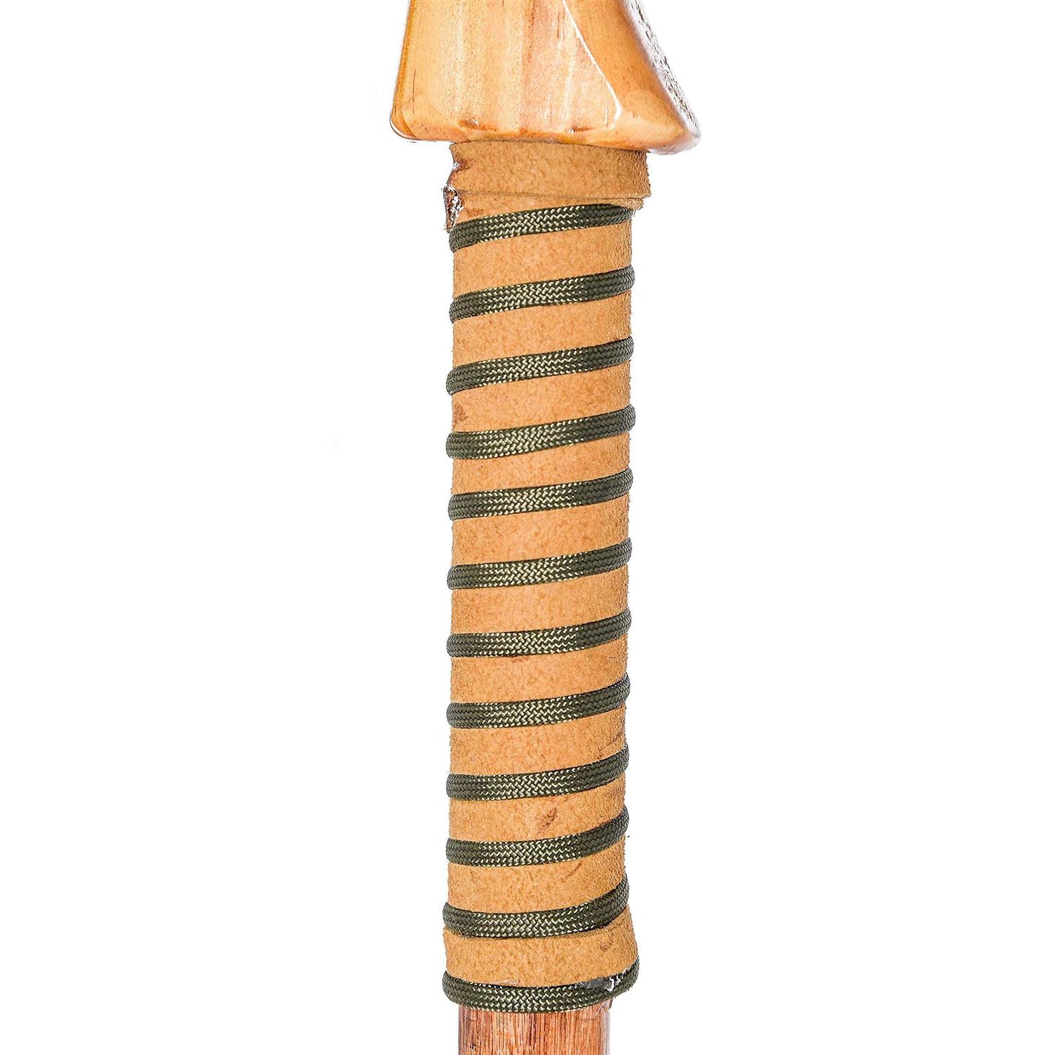 FOREST PILOT 3 Pieces Detachable Hardwood Walking Stick Pine Handle with a Compass - Image 5