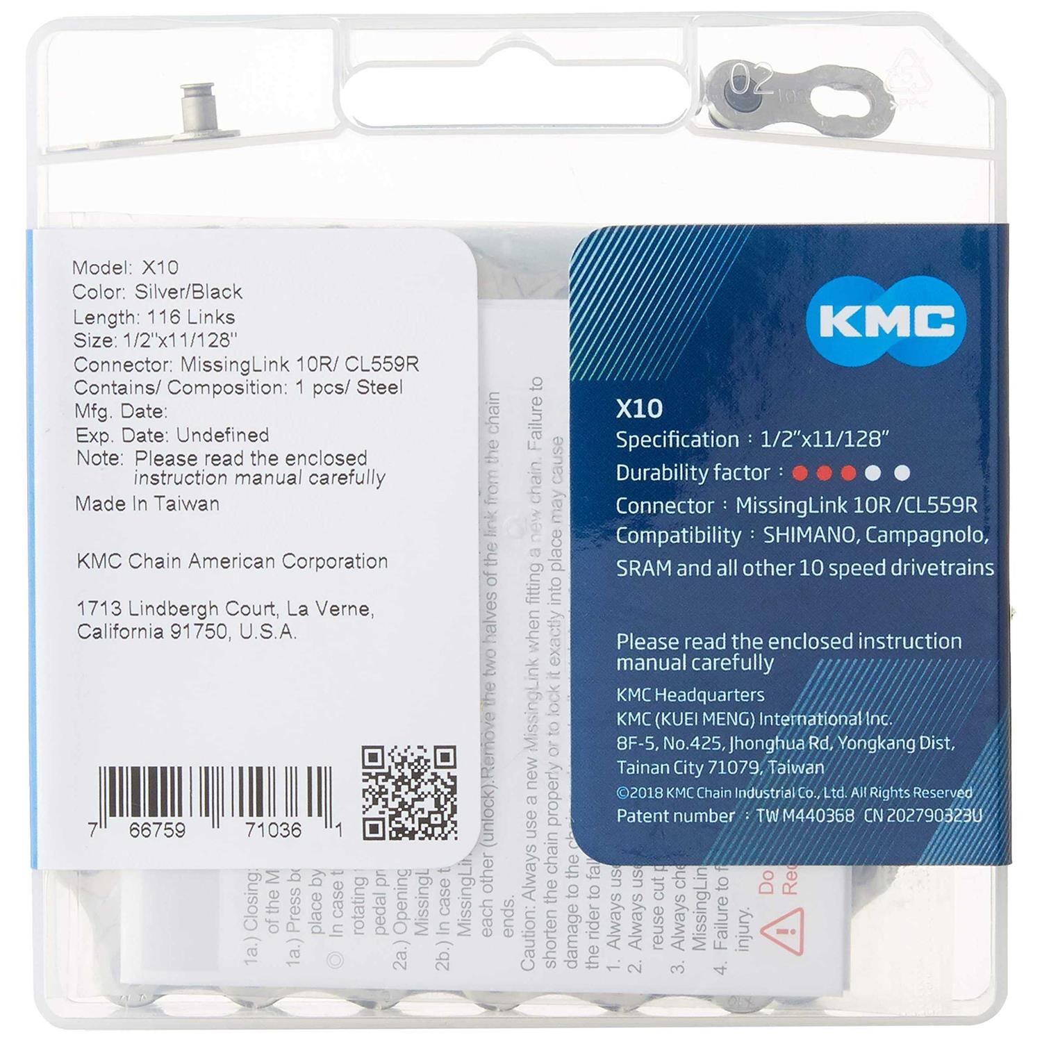 KMC X10.93 10 Speed Chain - Image 4