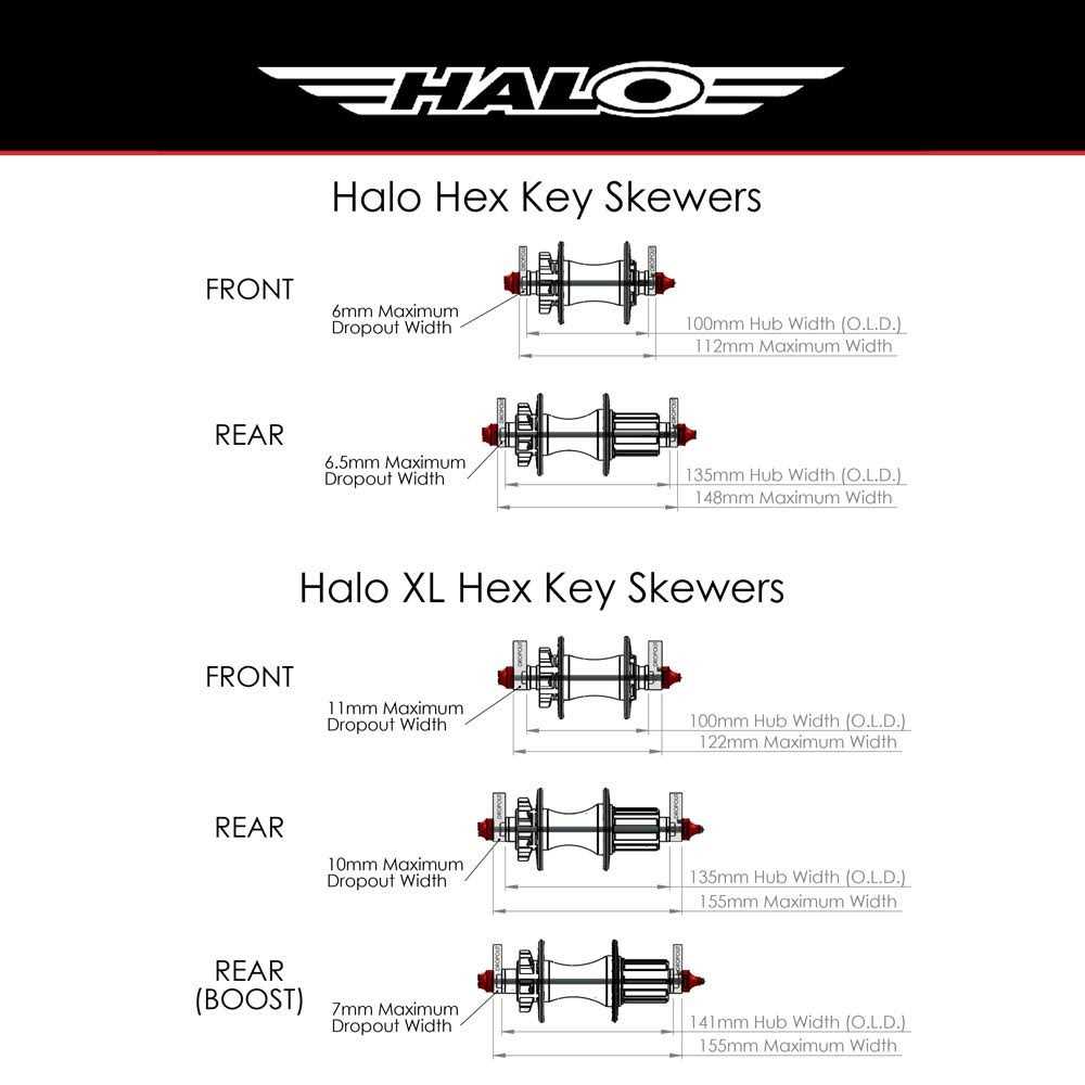 Halo Hex Key Wheel Skewers - Image 2