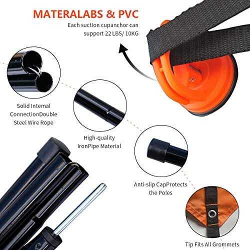 Slan Arrow Versatility Car Awning Camping Car Tail Tent Waterproof Shed 210D Silver Coated Oxford Cloth Tent for Outdoor Activities Like Camping - Image 3