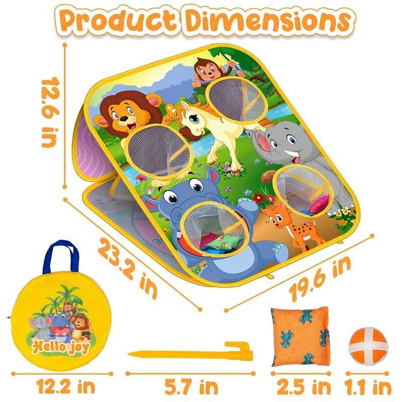 HelloJoy Bean Bag Toss Game Kids Outdoor Toys,Double-Sided Foldable Cornhole Board Backyard Beach Yard Toys for Toddler - Image 5