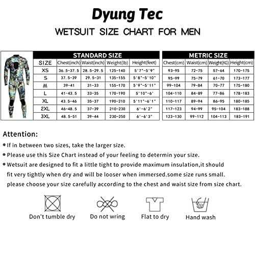 Dyung Tec Wetsuits Mens 3mm Camo Neoprene Scuba Diving Unisex One Piece Sport Skin Spearfishing Full Suit - Image 2