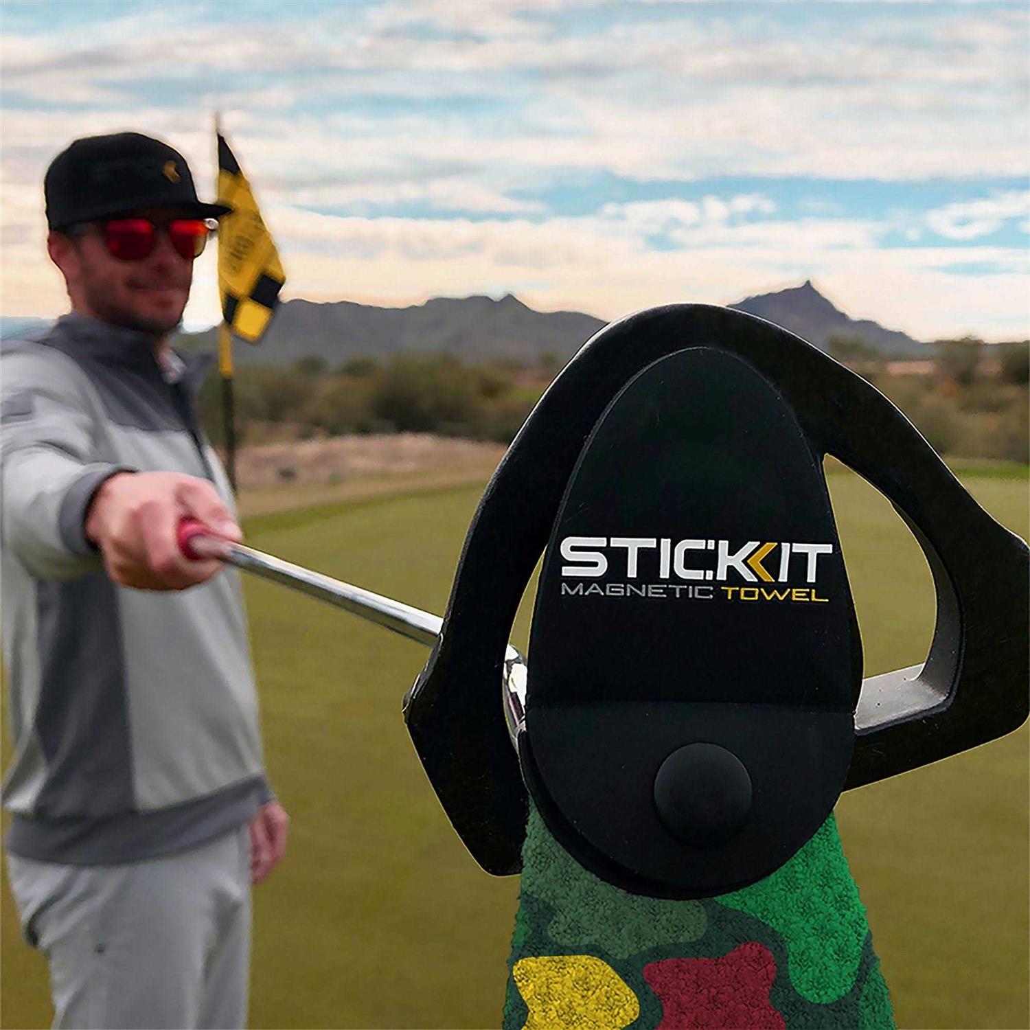 Alternative view of STICKIT Magnetic Golf Towel