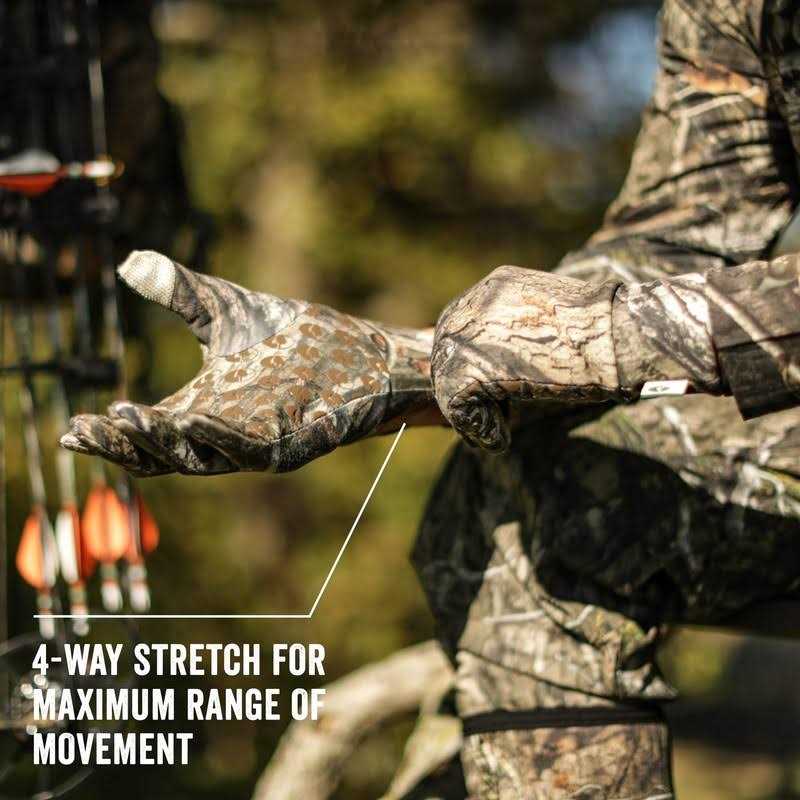Mossy Oak Lightweight Camo Hunting Gloves - Image 2