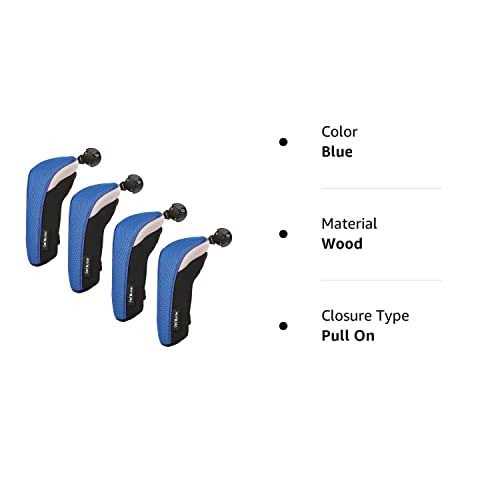 Sword &Shield sports Golf Hybrid Club Head Covers Set of 4 with Interchangeable No. Tag UT Cover - Image 5