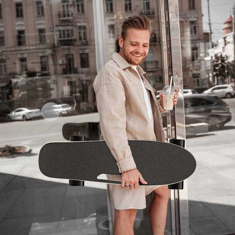 Alternative view of Caroma 350W Electric Skateboards with Remote 12.4 MPH Top Speed 7 Layers Maple