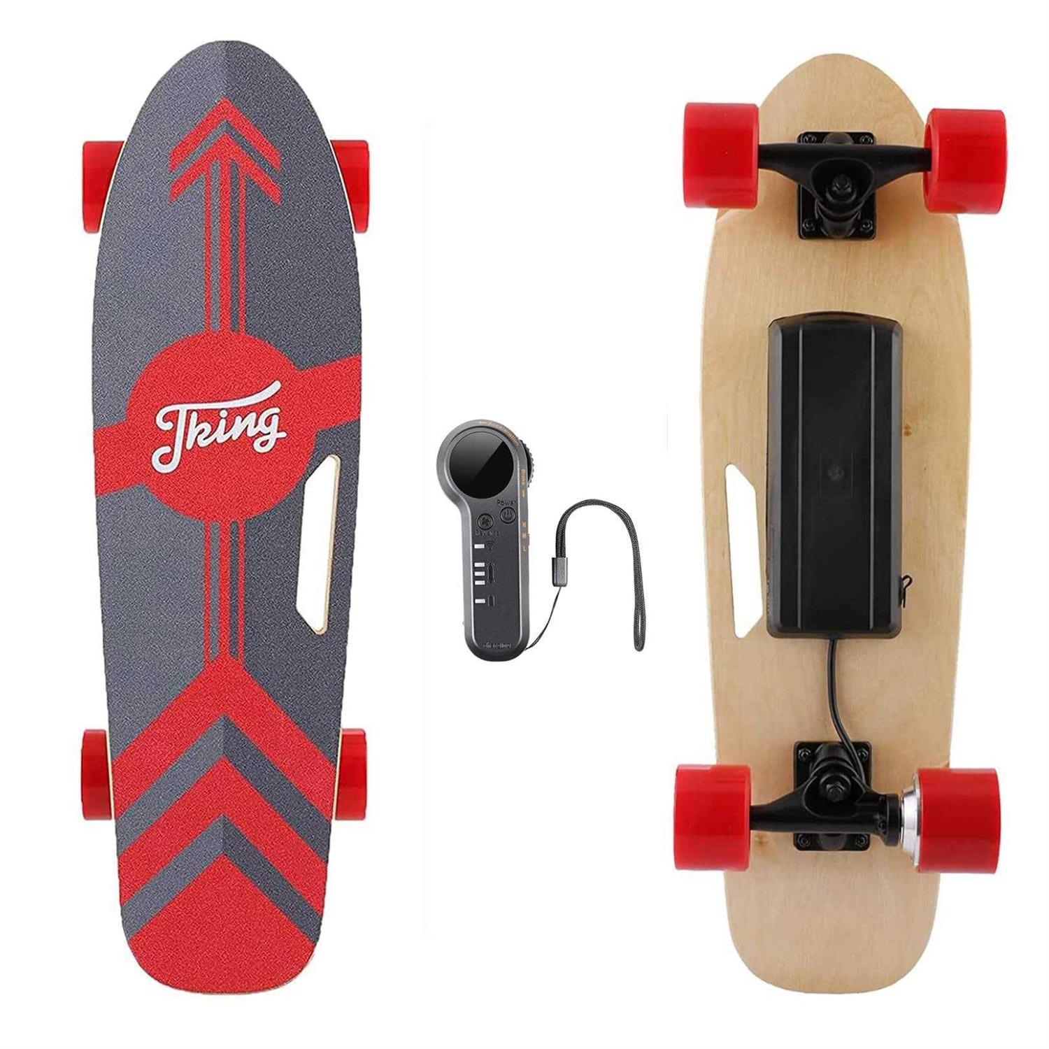 Caroma 350W Electric Skateboards with Remote 12.4 MPH Top Speed 7 Layers Maple