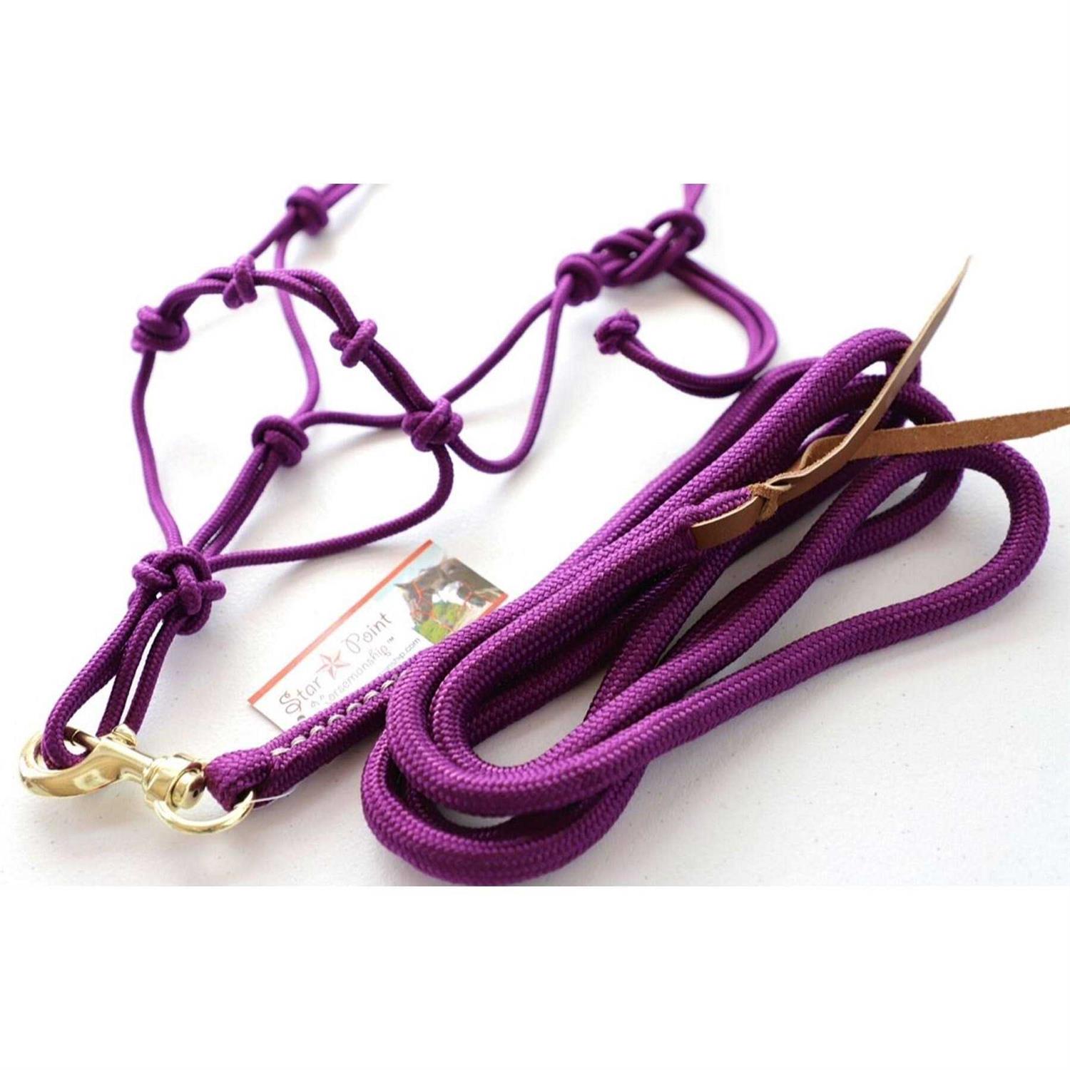 Star Point Horsemanship 4-Knot Rope Miniature Horse/Pony Halter with Lead