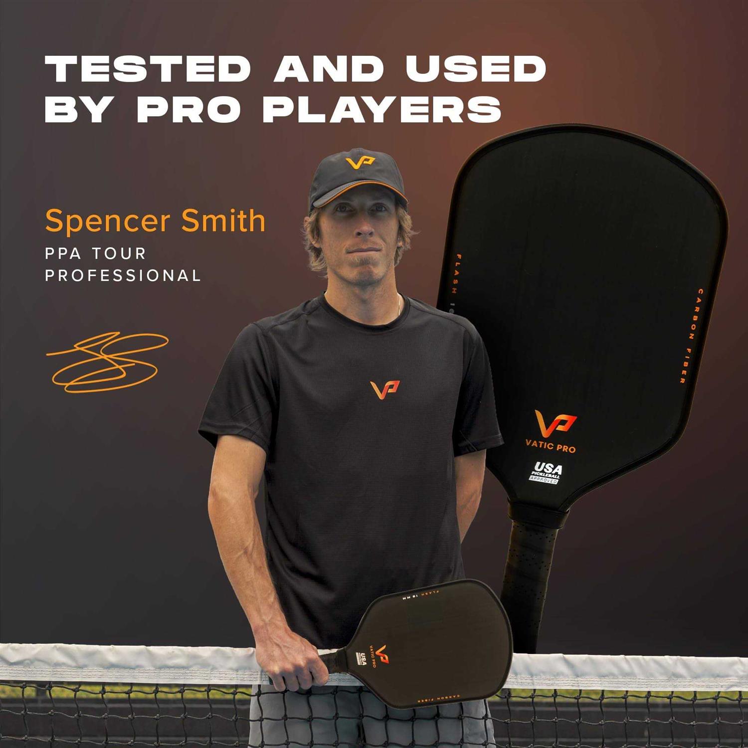 Vatic Pro Flash 16mm Middleweight Carbon Fiber Pickleball Paddle - Image 4