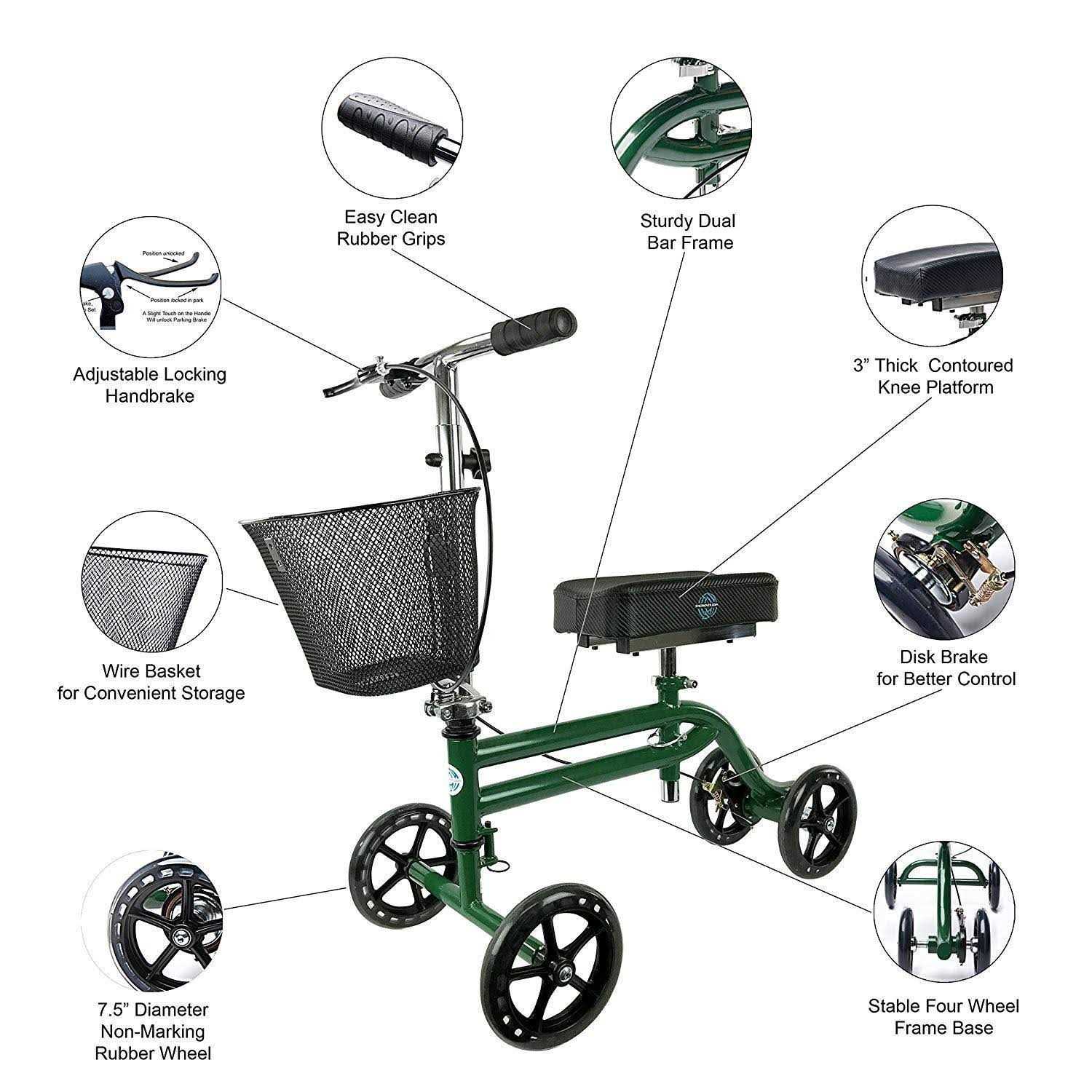 KneeRover Steerable Knee Scooter Knee Walker Alternative - Image 3