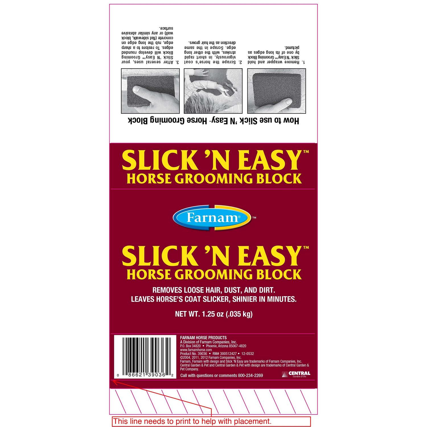 Farnam Slick N Easy Horse Grooming Block - Image 4