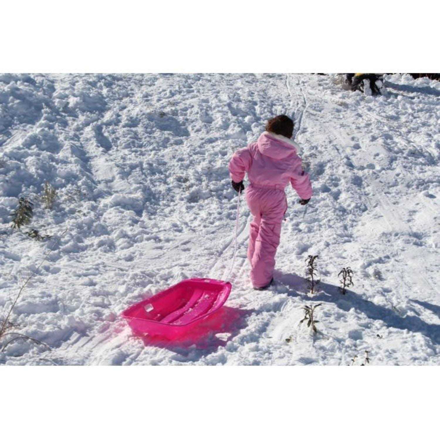 Slippery Racer Downhill Sprinter Plastic Toboggan Snow Sled - Image 3