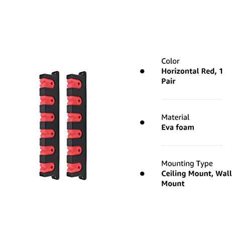 Ducurt Horizontal Fishing Rod Rack Holders Wall-mounted Fish Pole Holder for Garage Boat 6-Rod Storage Racks -1 Pair - Image 5